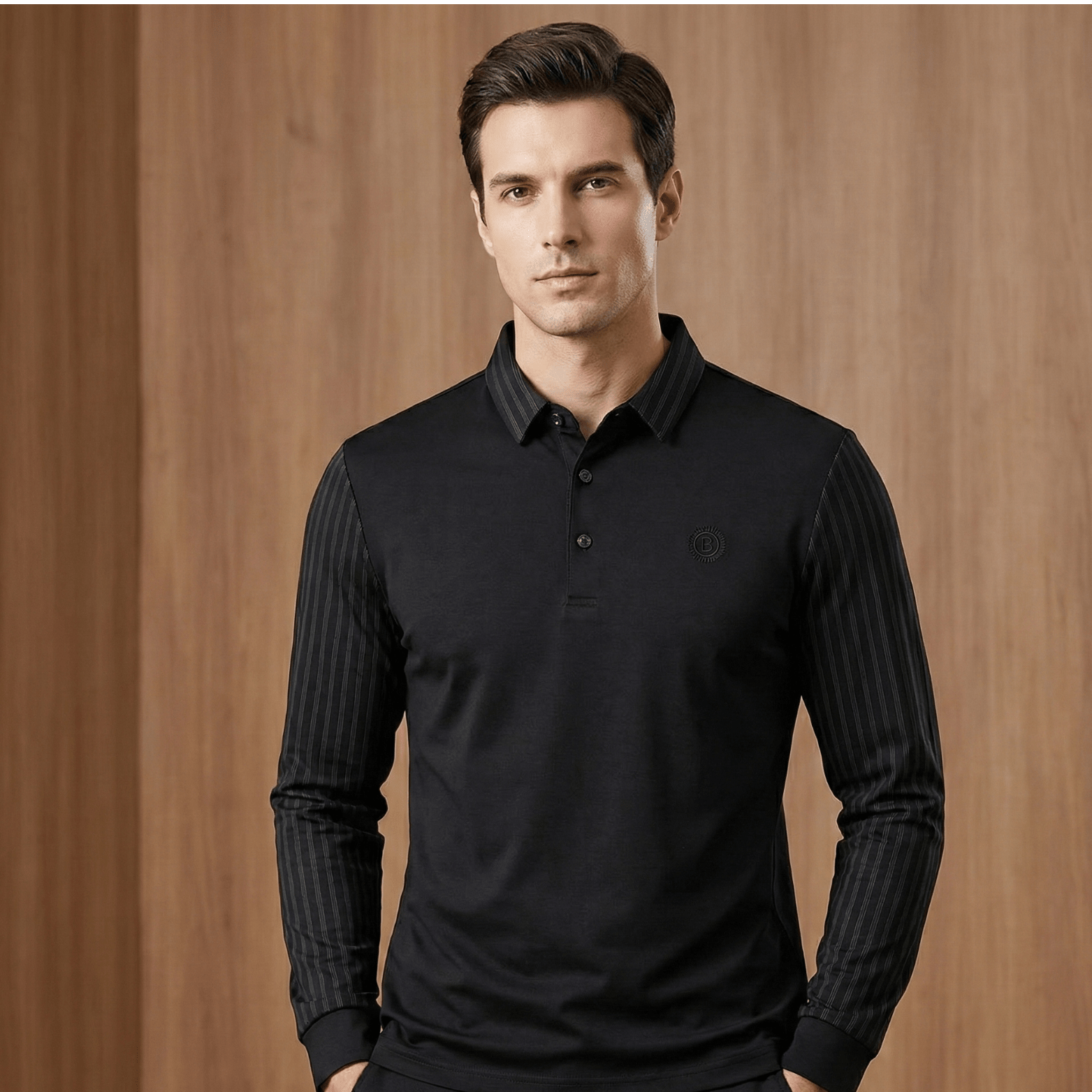 Men’s Slim Striped Collar Tee – Modern Street Style - The Crew