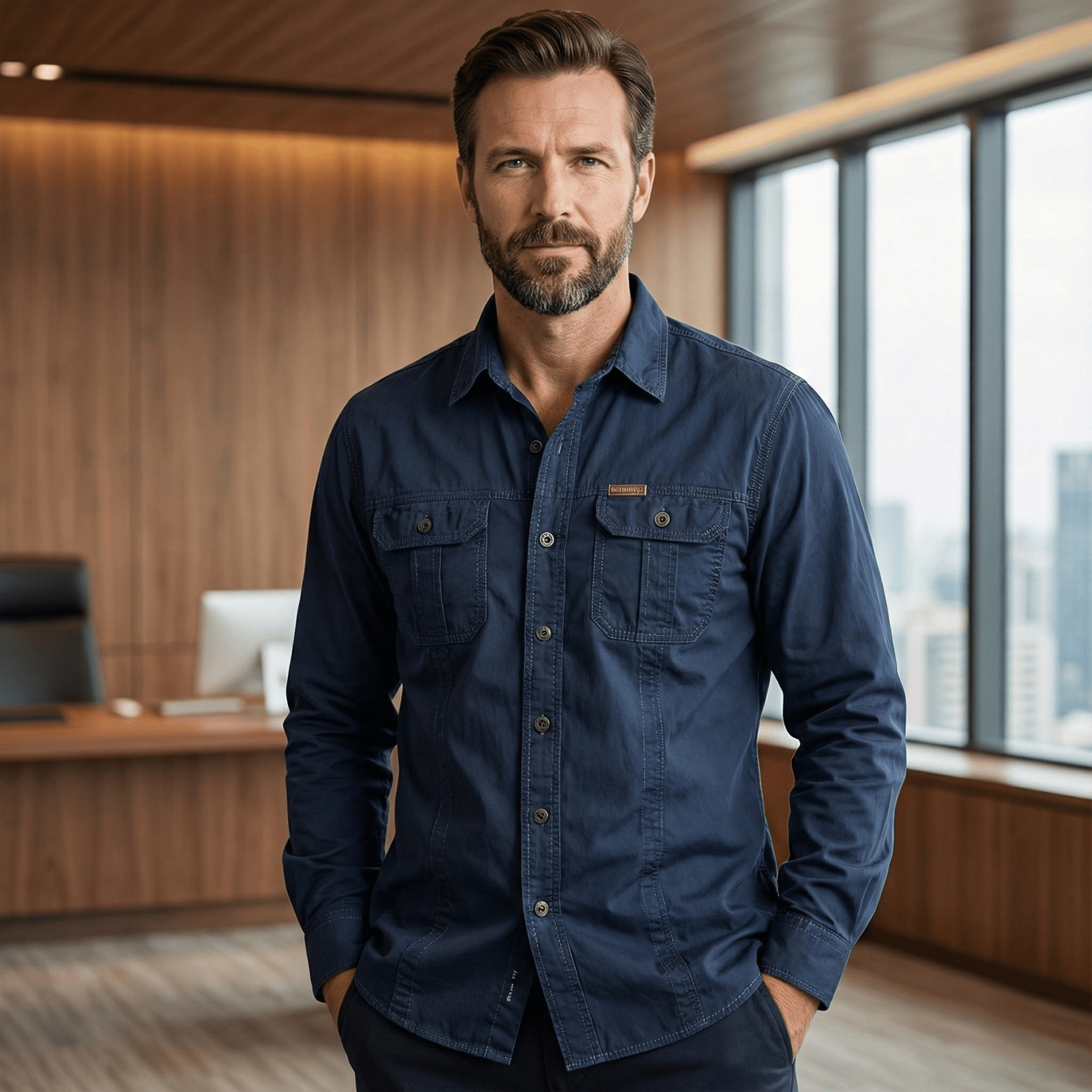 Men’s Military Cargo Overshirt – Utility Streetwear Style - The Crew