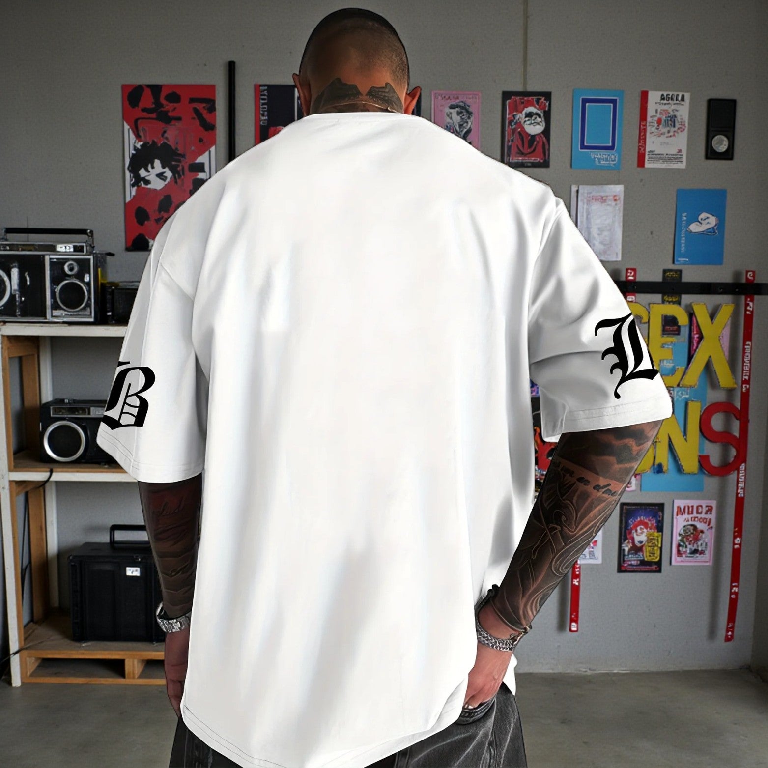 Men’s 3D Letter Graphic Tee – Bold Streetwear Style - The Crew