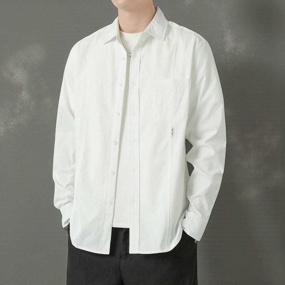 Men’s Urban Korean Casual Shirt – Modern Street Style - The Crew