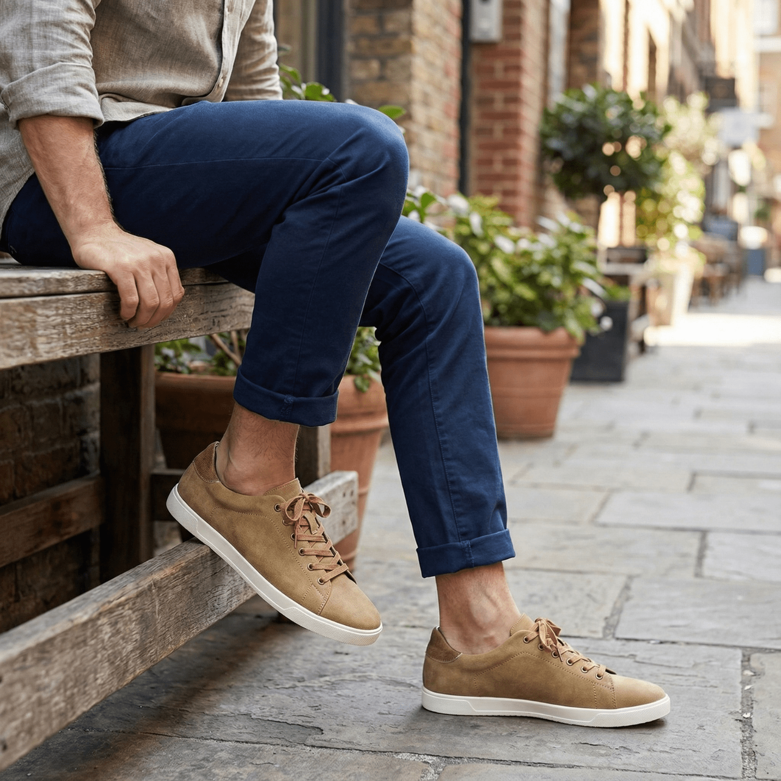 Men’s Leather Casual Sneakers – Everyday Comfort - The Crew