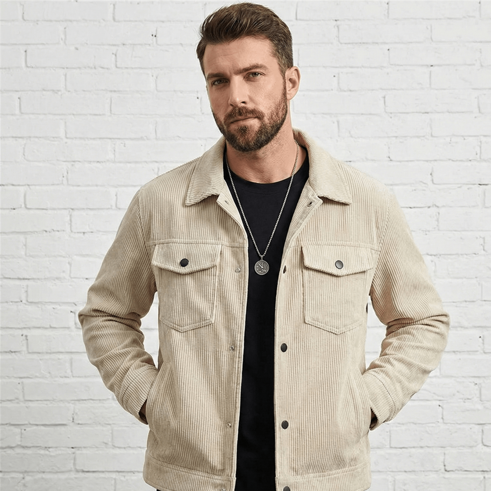 Men’s Vintage Corduroy Work Jacket – Retro Casual Style - The Crew