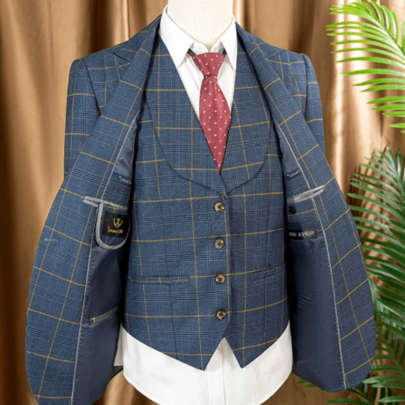 Men’s 3 - Piece Suit – Slim Fit Business Style - The Crew