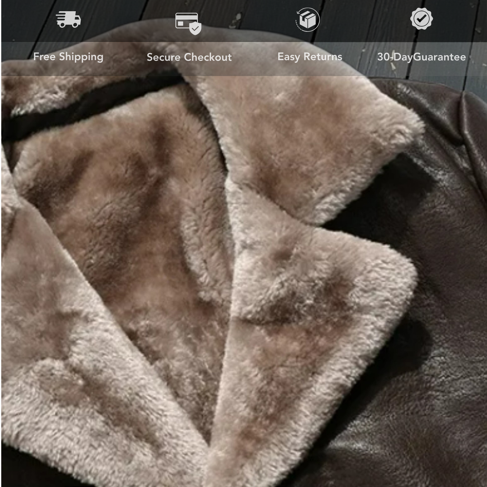 Faux Leather Trend Jacket Shearling Lining Detail – The Crew