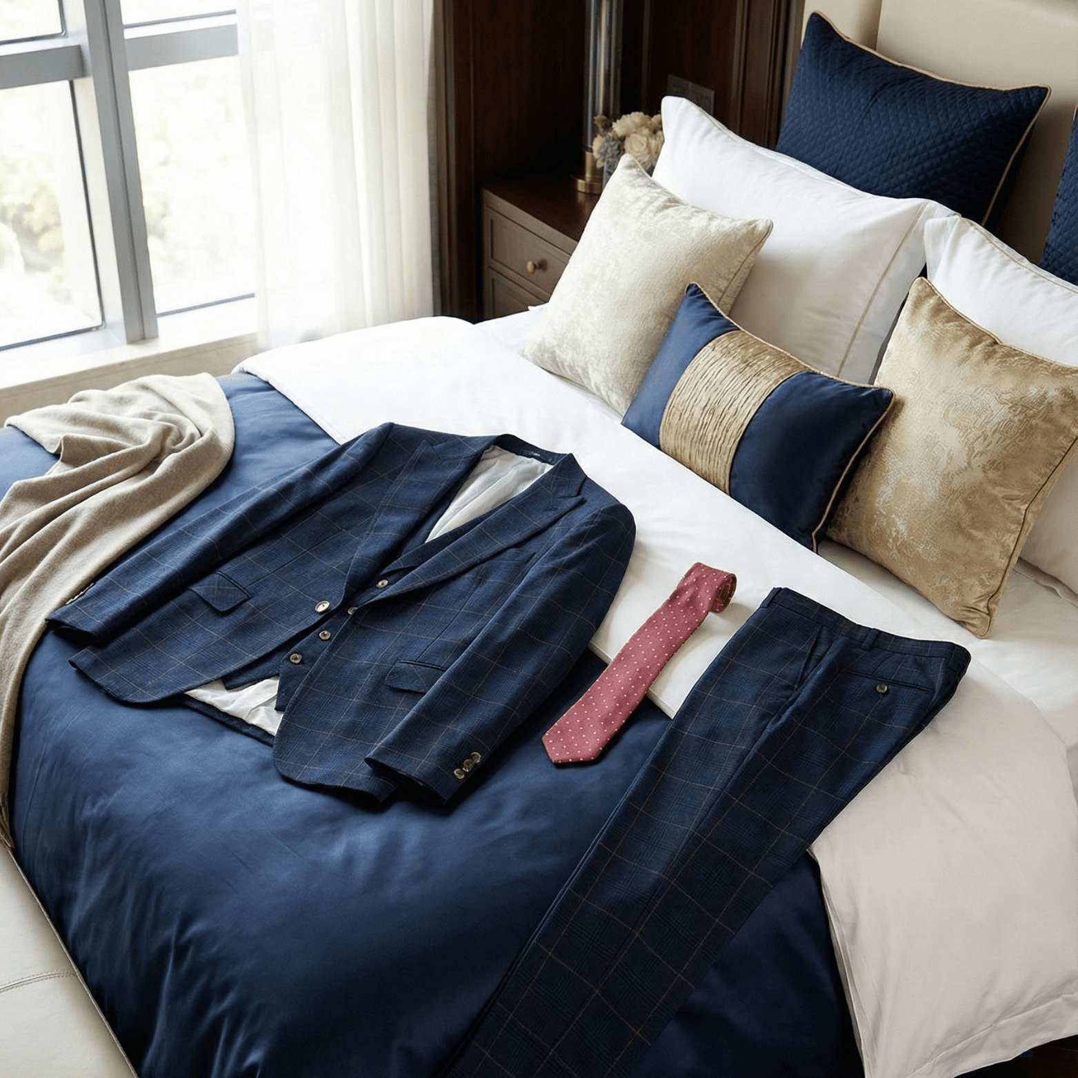 Men’s 3 - Piece Suit – Slim Fit Business Style - The Crew