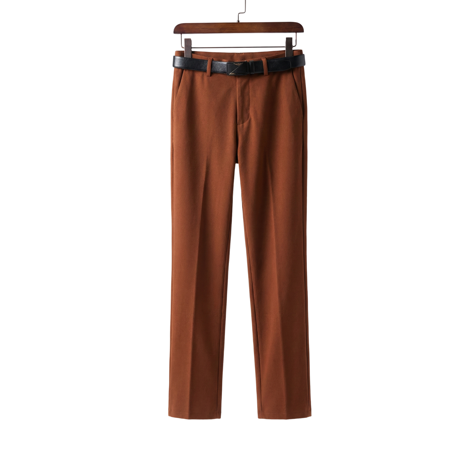 Brown thermal wool pants front hanging – The Crew