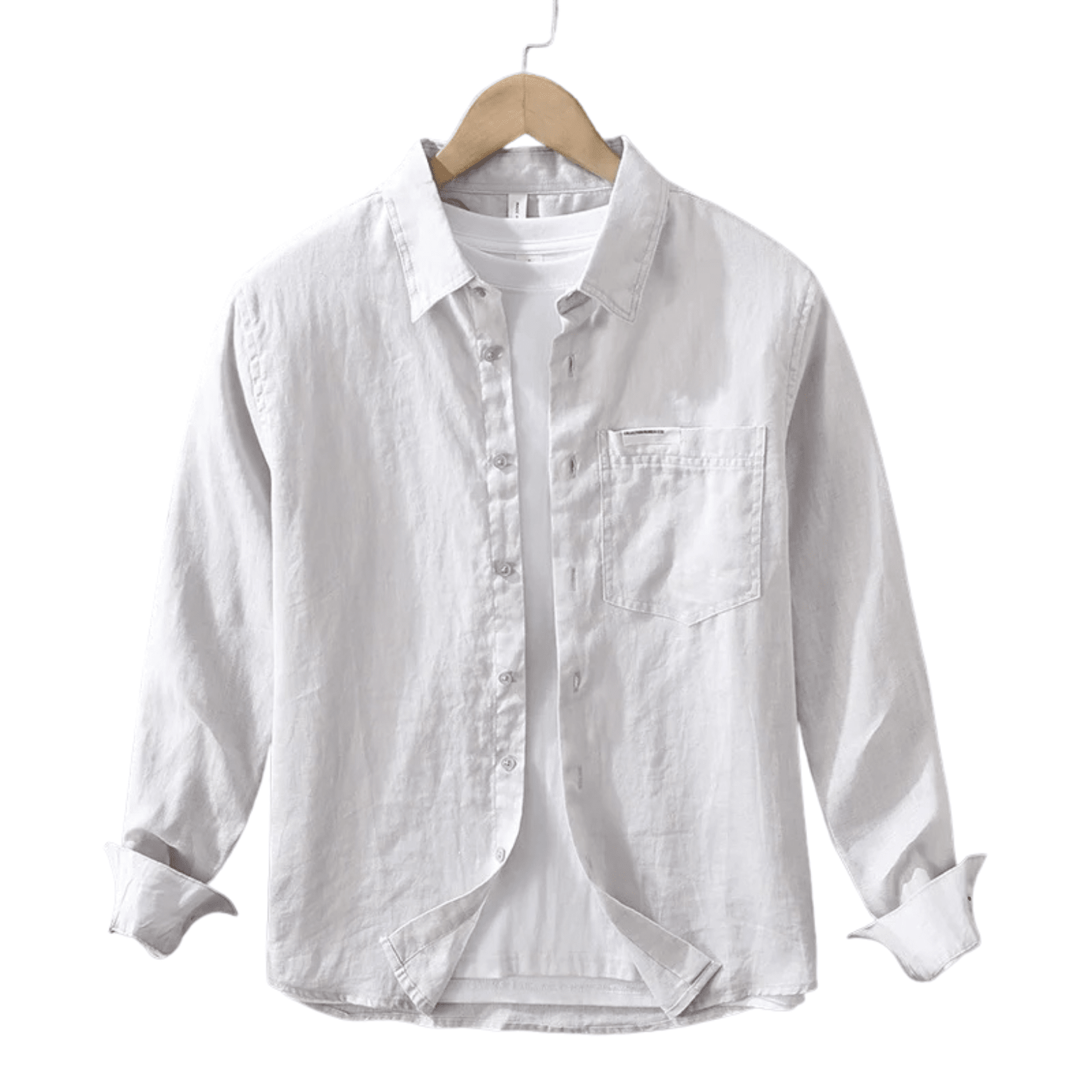Men’s Linen White Casual Shirt – Lightweight Summer Style - The Crew