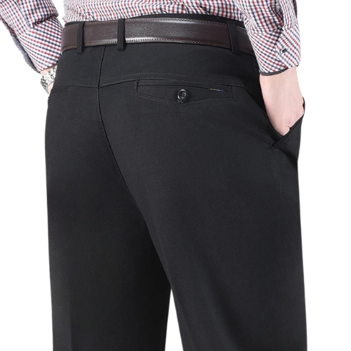 Black pants rear view men – The Crew