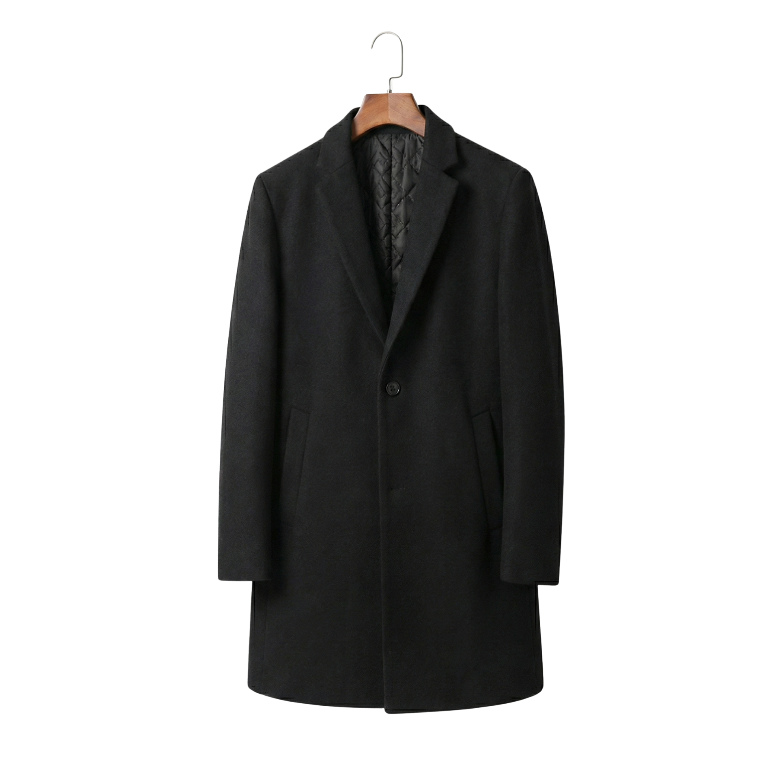 Men’s Solid Winter Coat – Warm & Stylish – The Crew