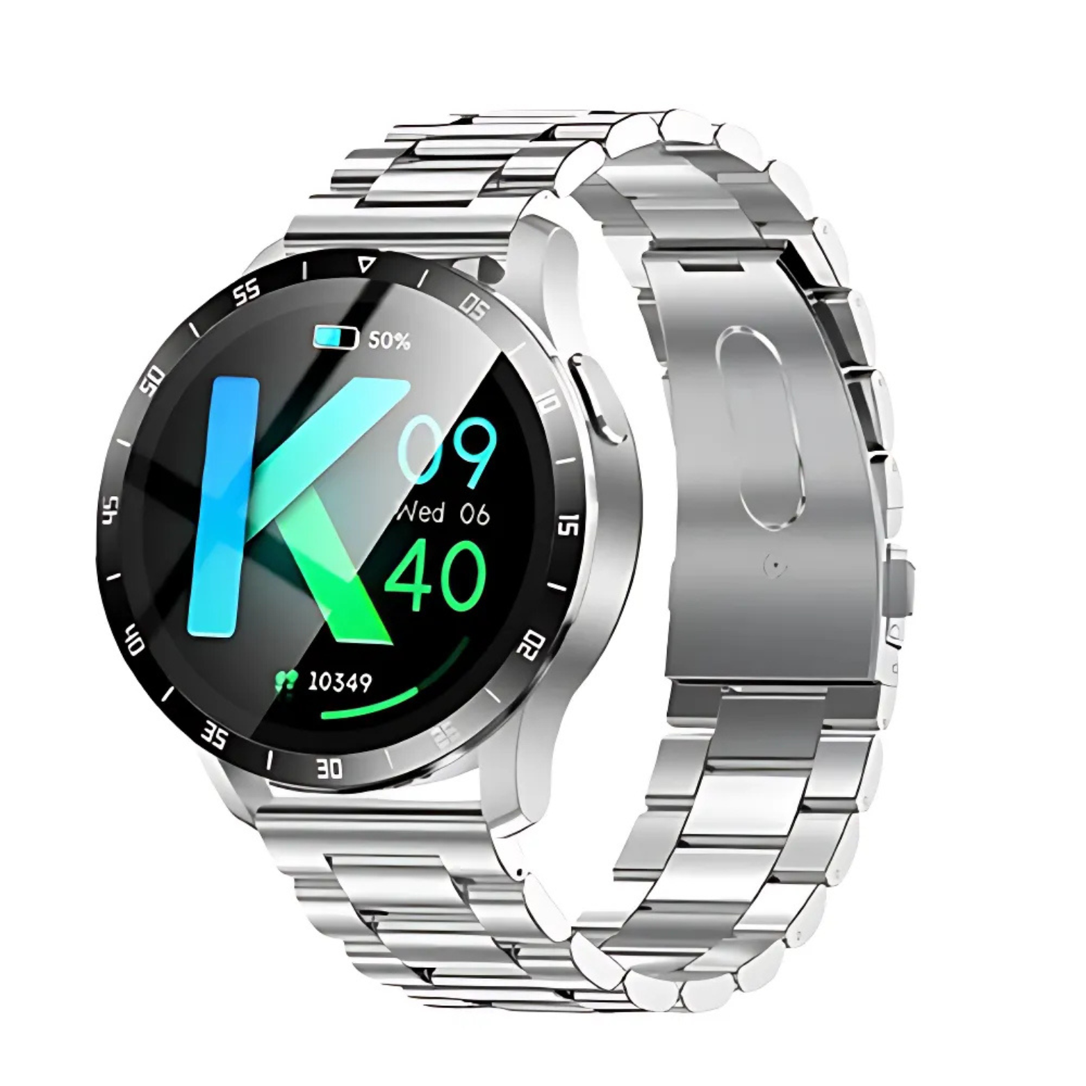 X7 Smartwatch Silver Stainless Steel Band – The Crew