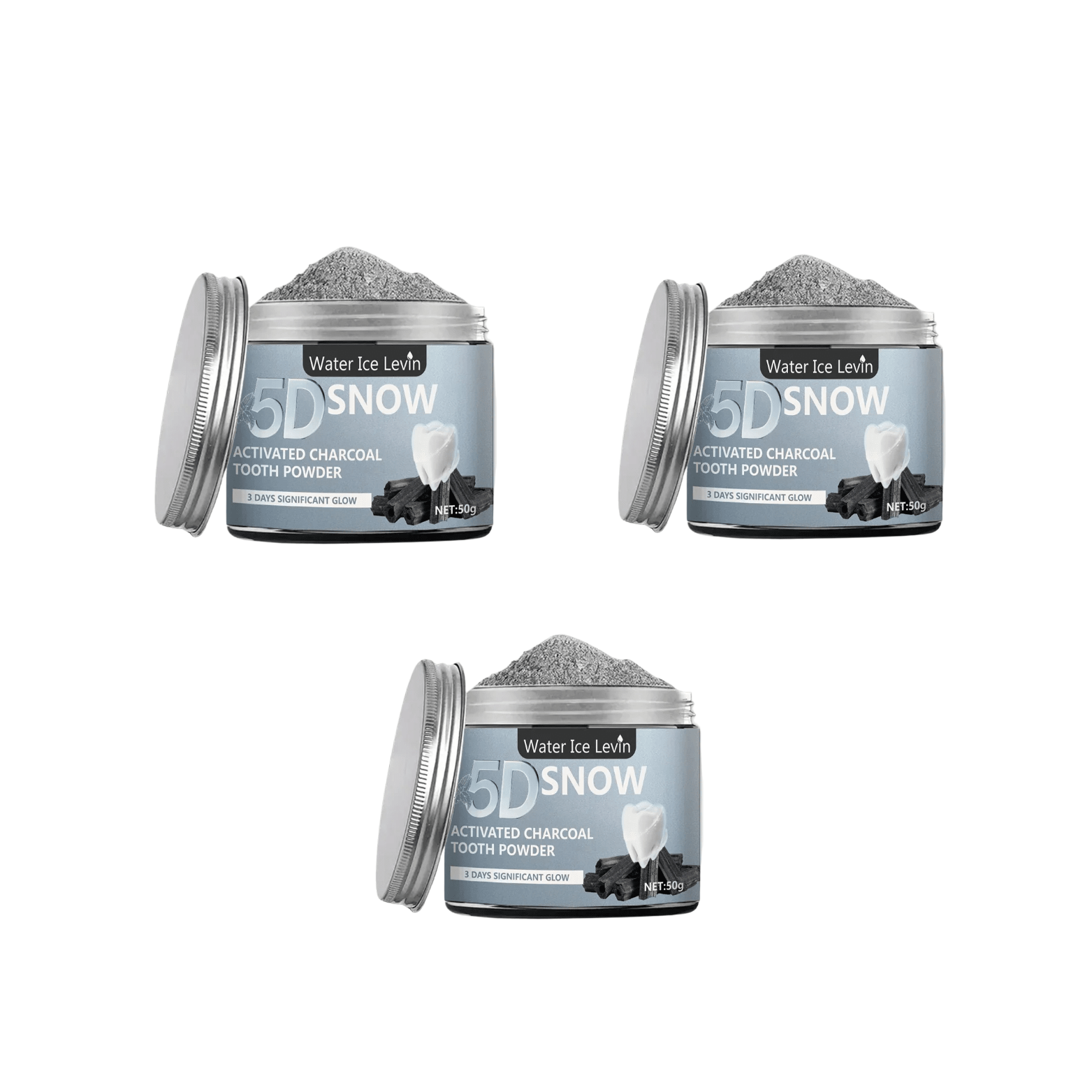 5D Bamboo Charcoal Teeth Whitening Powder Deep Clean - The Crew
