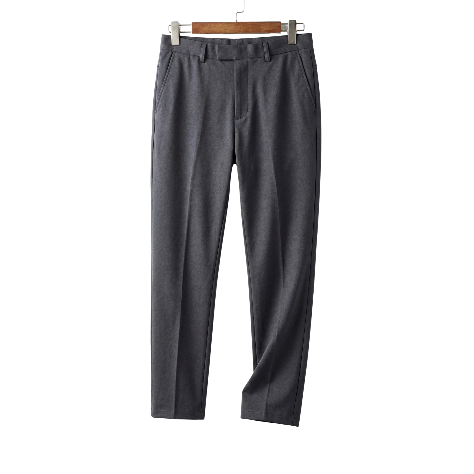 Dark gray business pants front view – The Crew