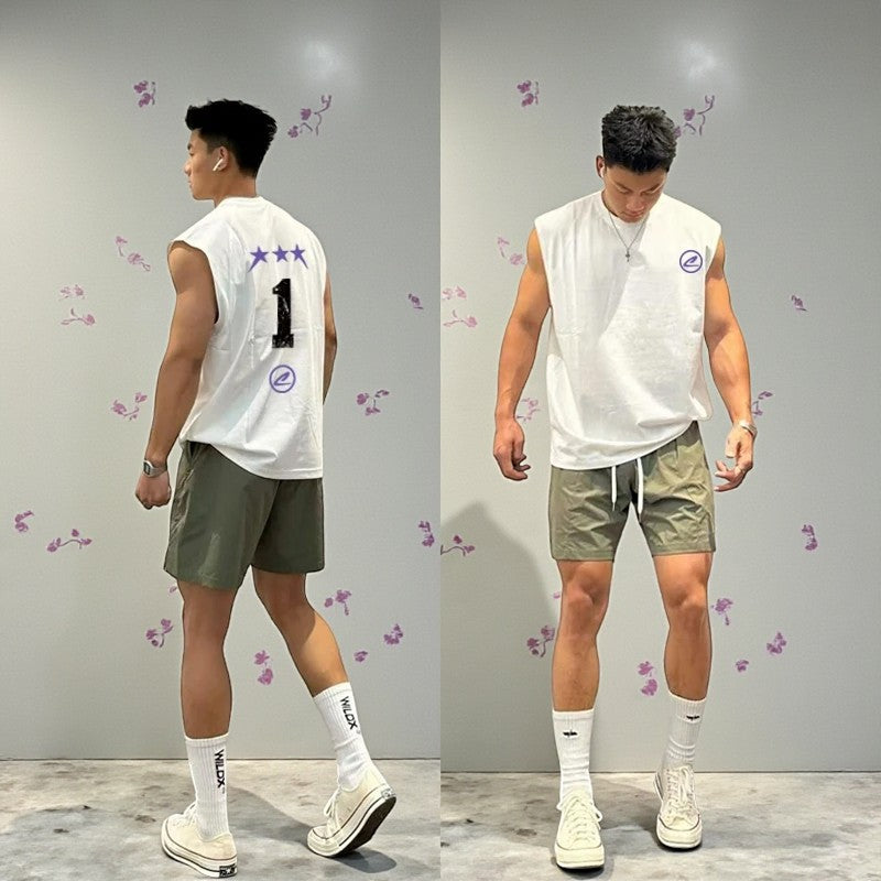 Men Wearing White Sport Cotton Vest Summer Style – The Crew