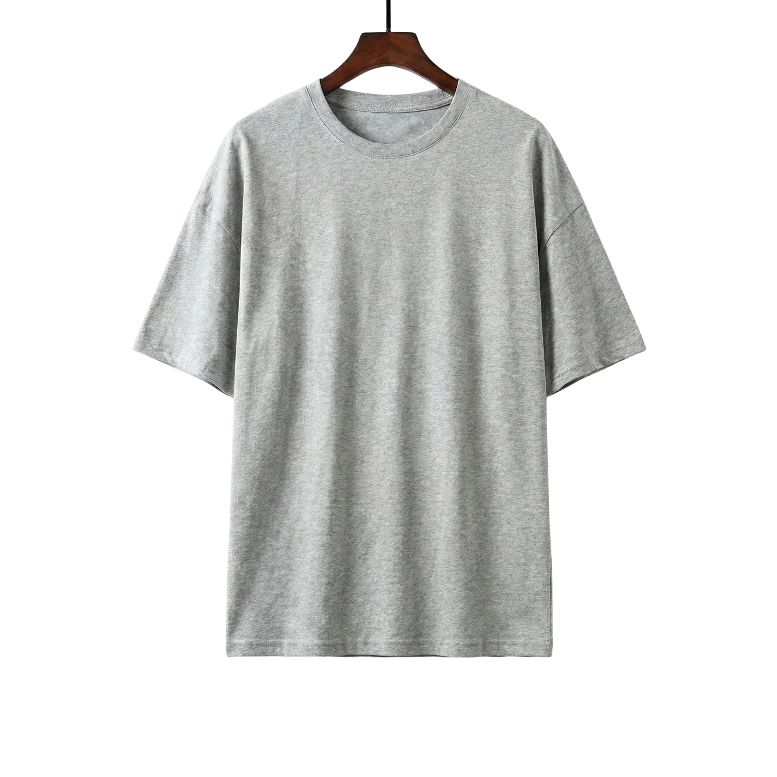 Men’s Oversized Gray Hip Hop T-Shirt – Front View – The Crew