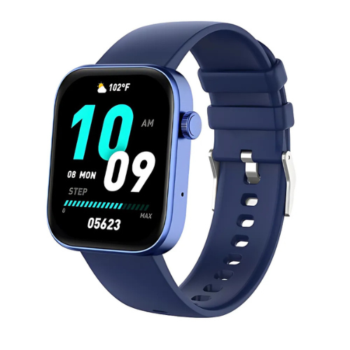 COLMI P71 Smartwatch Blue Sport Band Front View – The Crew
