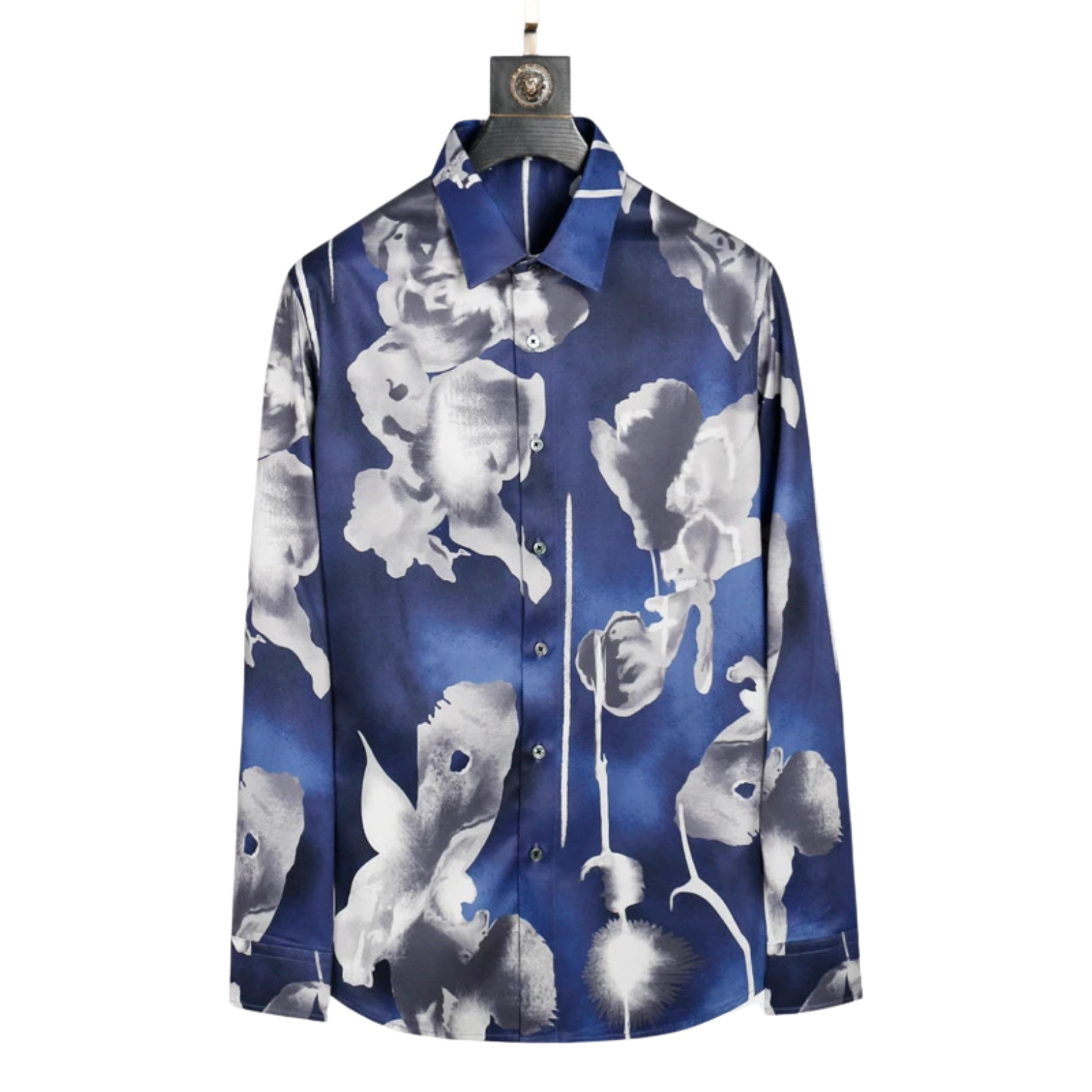 Blue Artistic 3D Print Men’s Shirt – The Crew