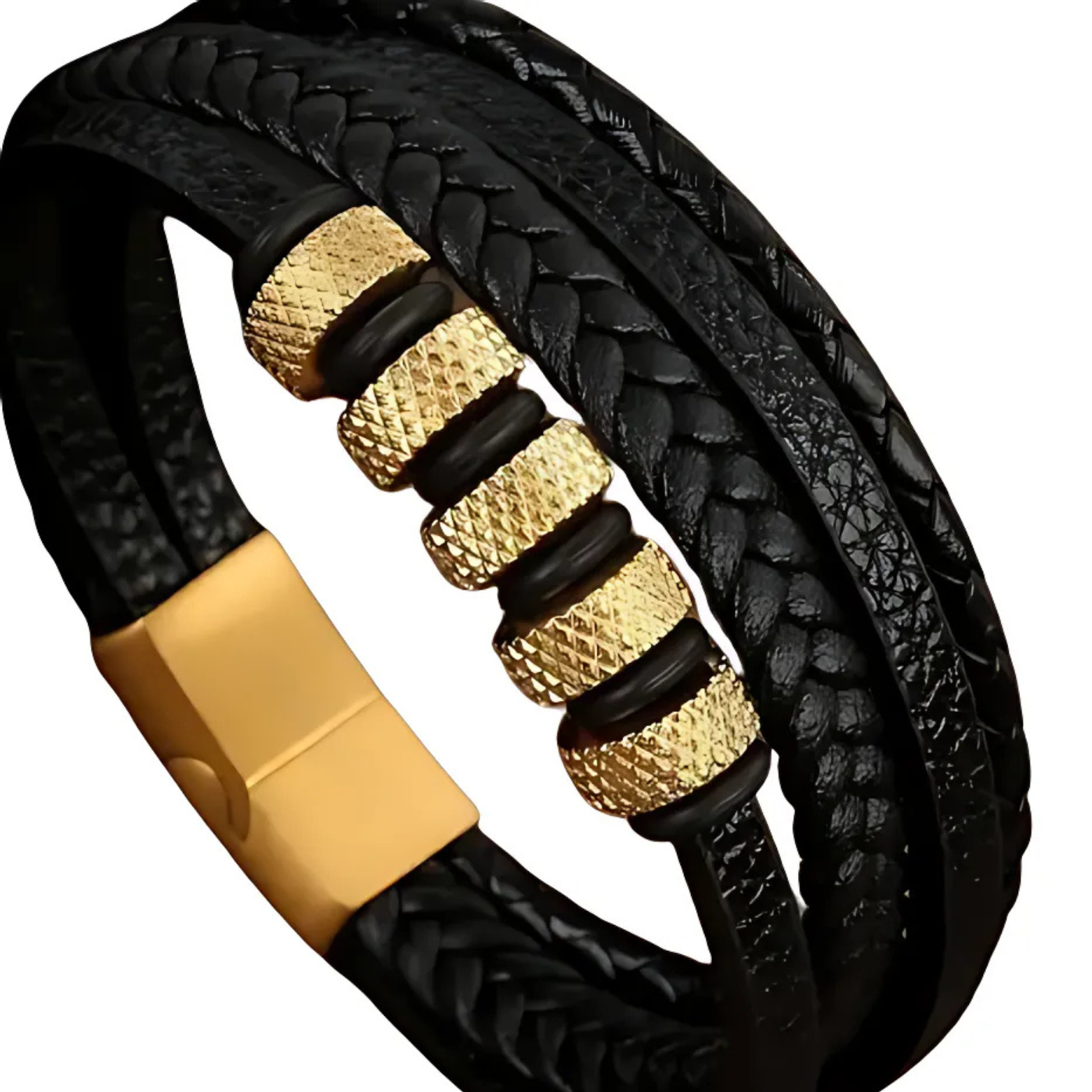 Classic Woven Leather Bracelet – Stylish & Durable – The Crew