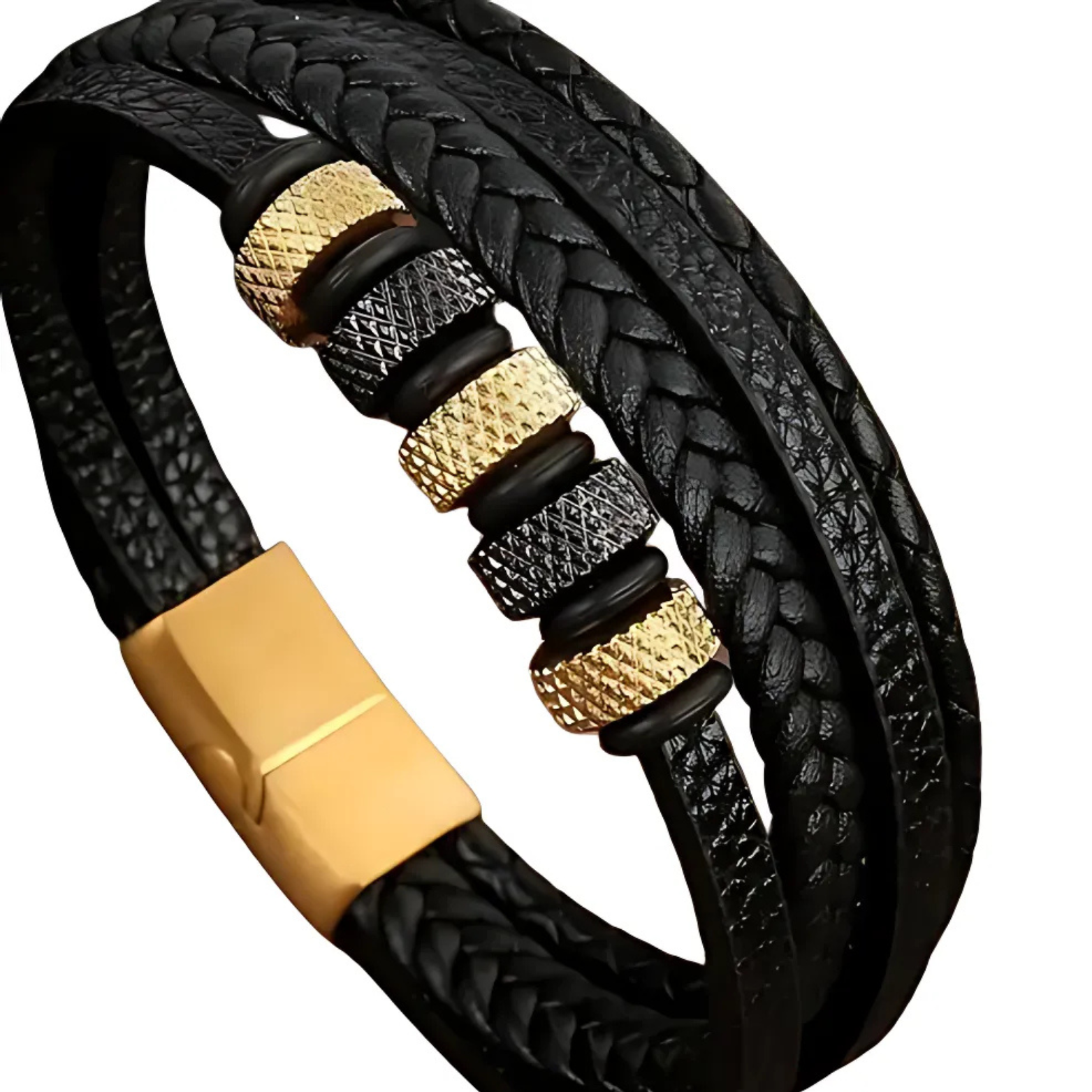 Classic Woven Leather Bracelet – Stylish & Durable – The Crew