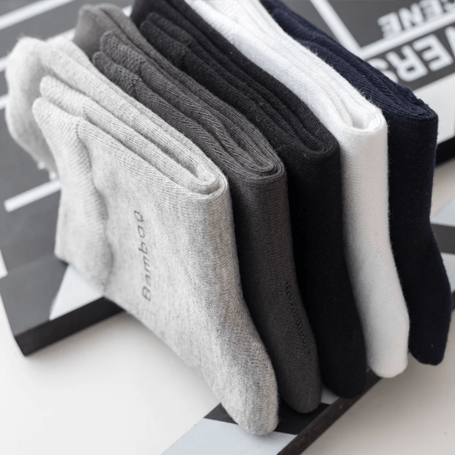 Men’s Bamboo Fiber Socks 10 - Pack – Breathable Comfort | The Crew - The Crew