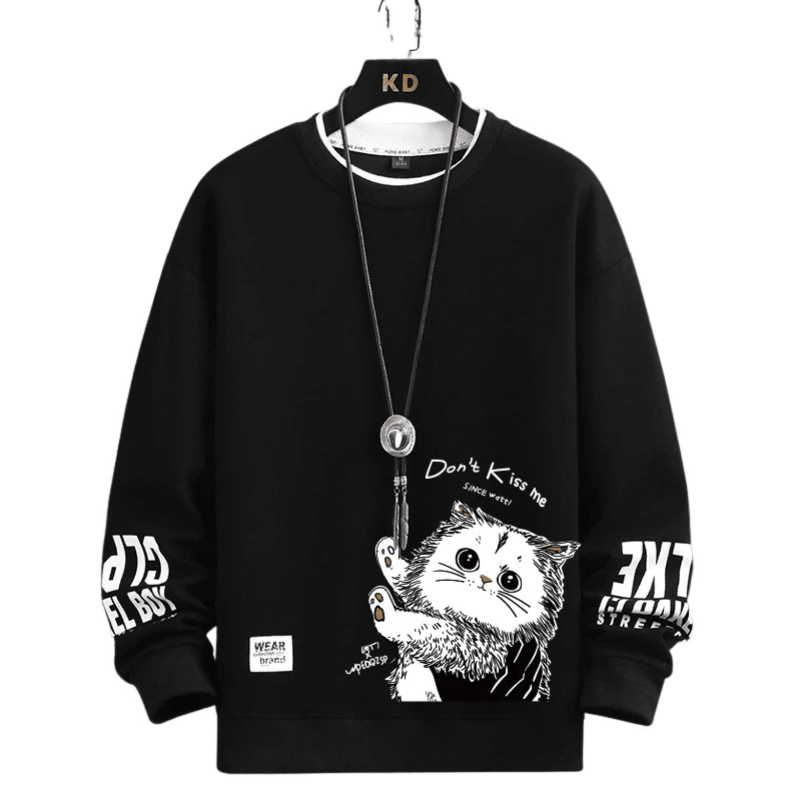 Don’t Kiss Me Cat Men’s Tee – Funny Graphic Shirt - The Crew