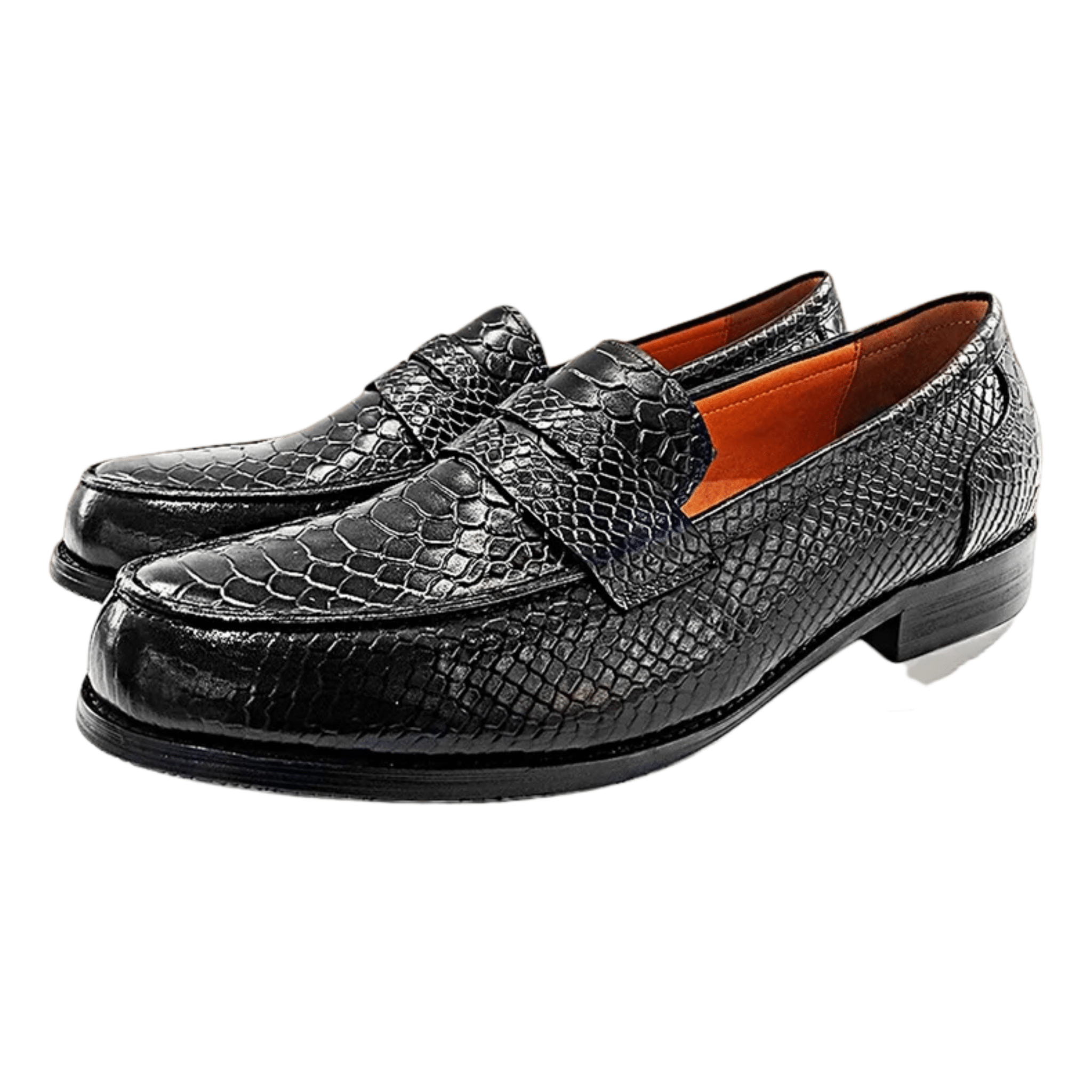Men’s Premium Snake - Print Loafers – Luxury Slip - On - The Crew