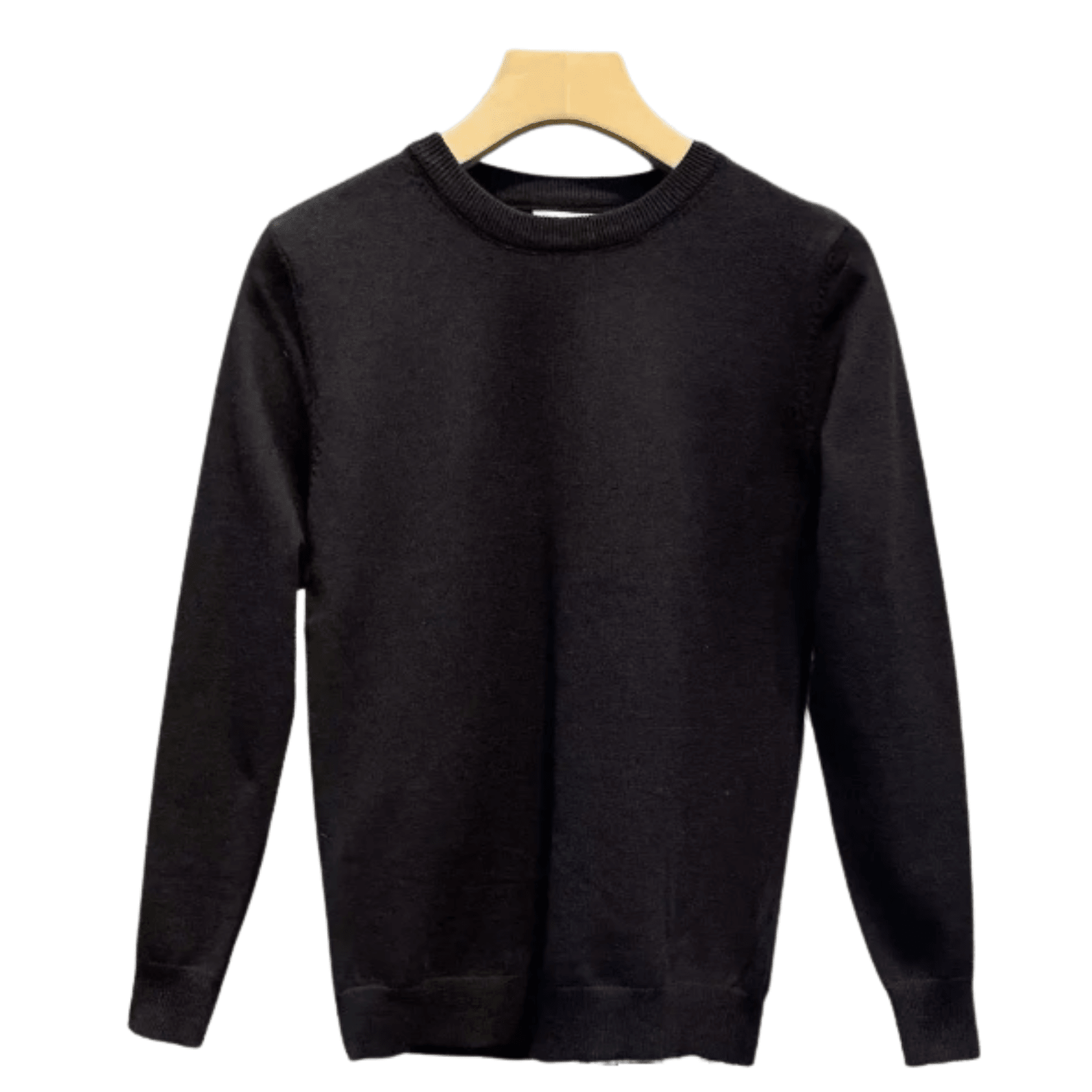 Korean Slim Men’s Black Sweater – Minimal Urban Style - The Crew