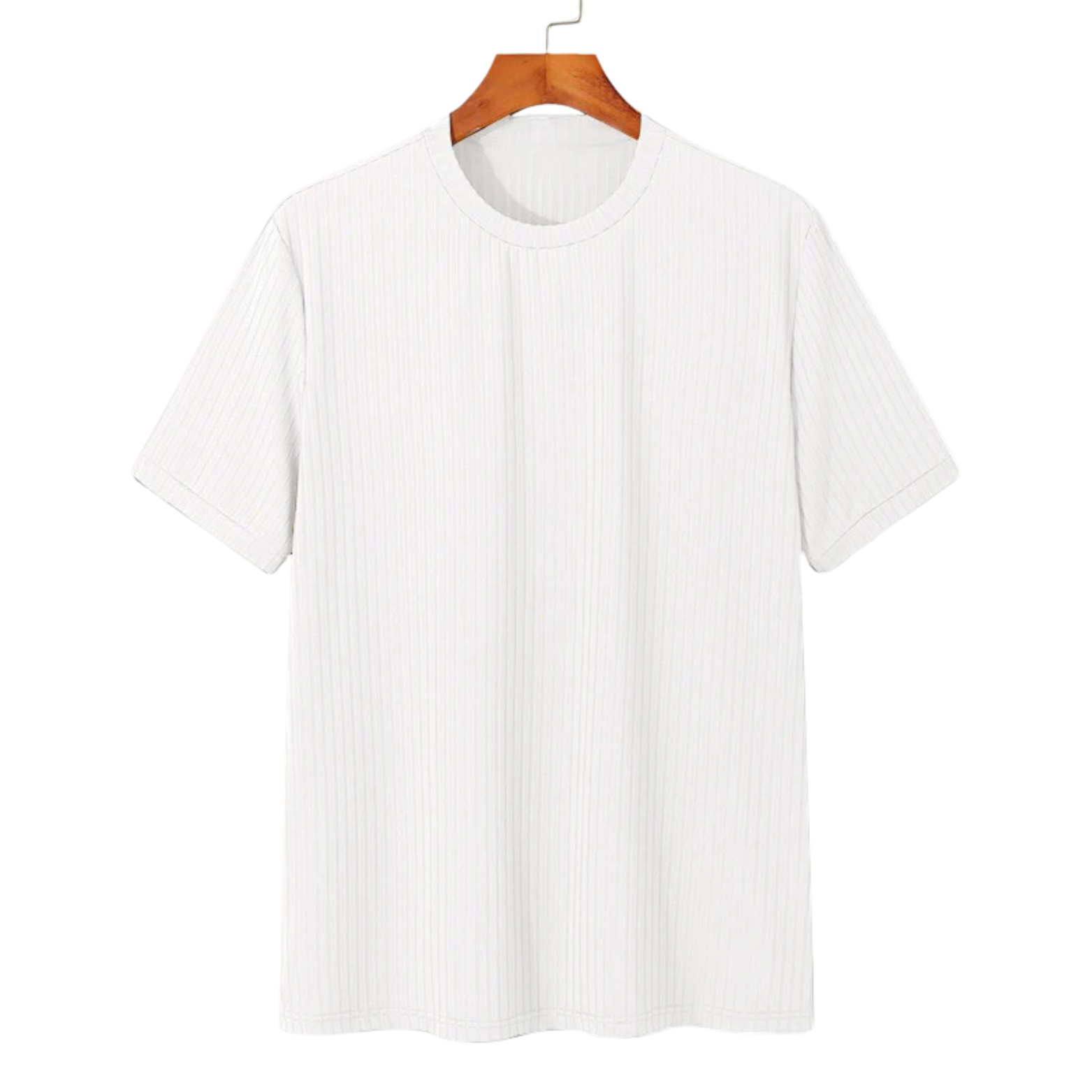 White minimalist lightweight t-shirt men premium drape – The Crew