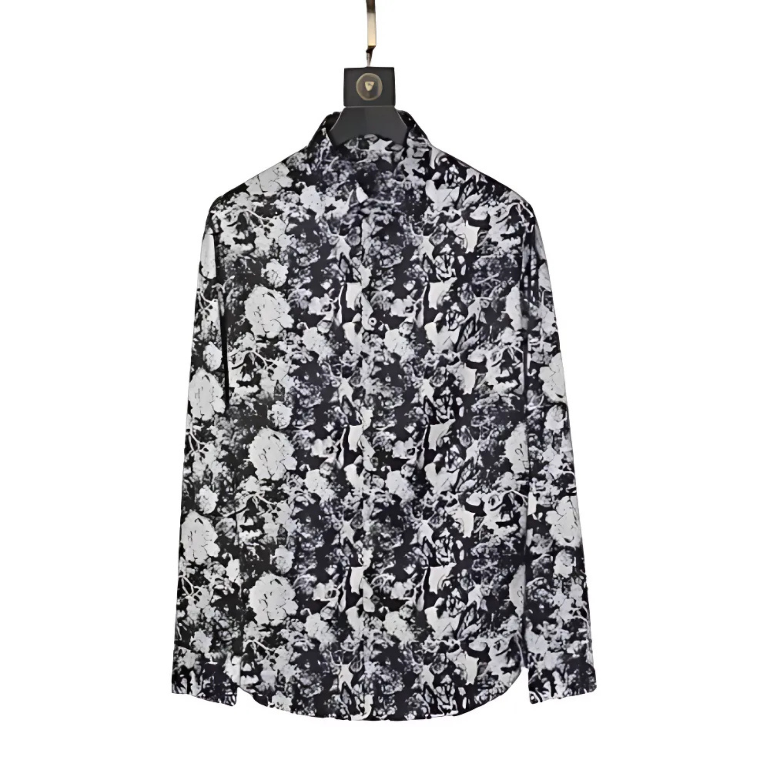 Black White 3D Print Slim Fit Shirt – The Crew