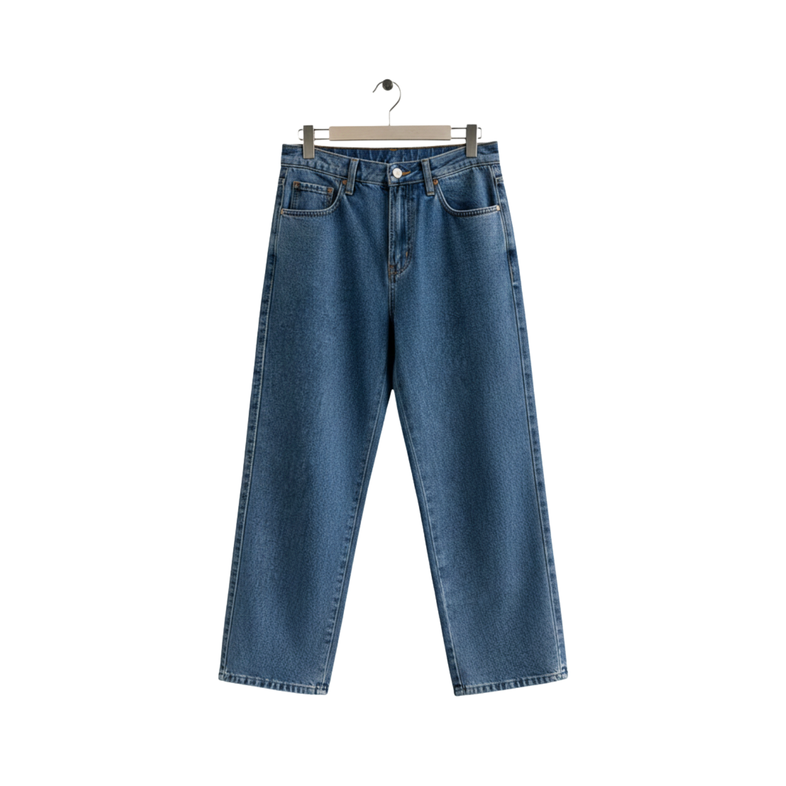 Men baggy jeans blue wide leg casual fit – The Crew