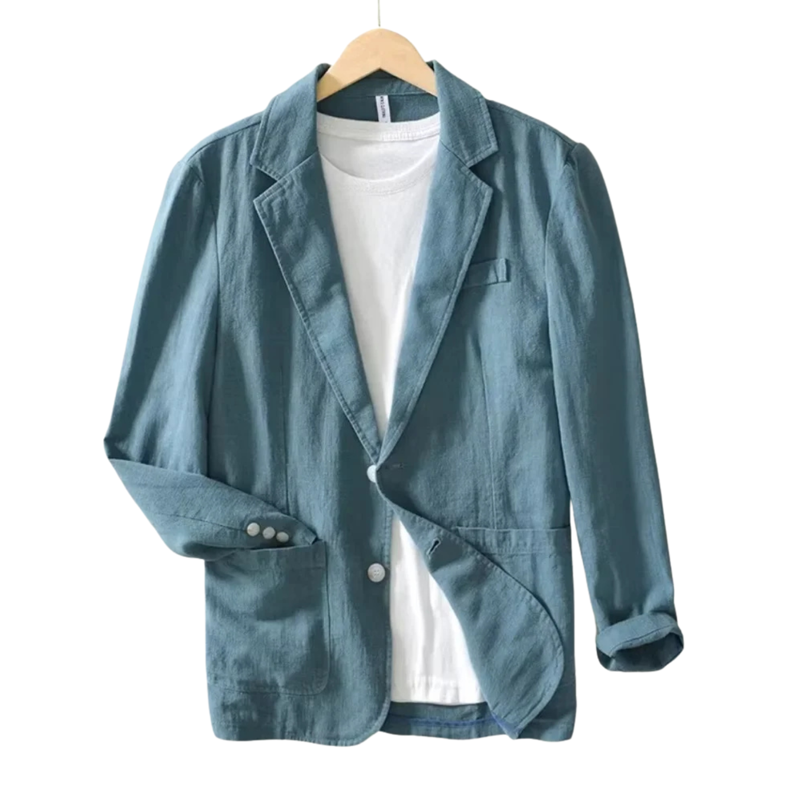 Teal Men’s Linen Cotton Summer Blazer – The Crew