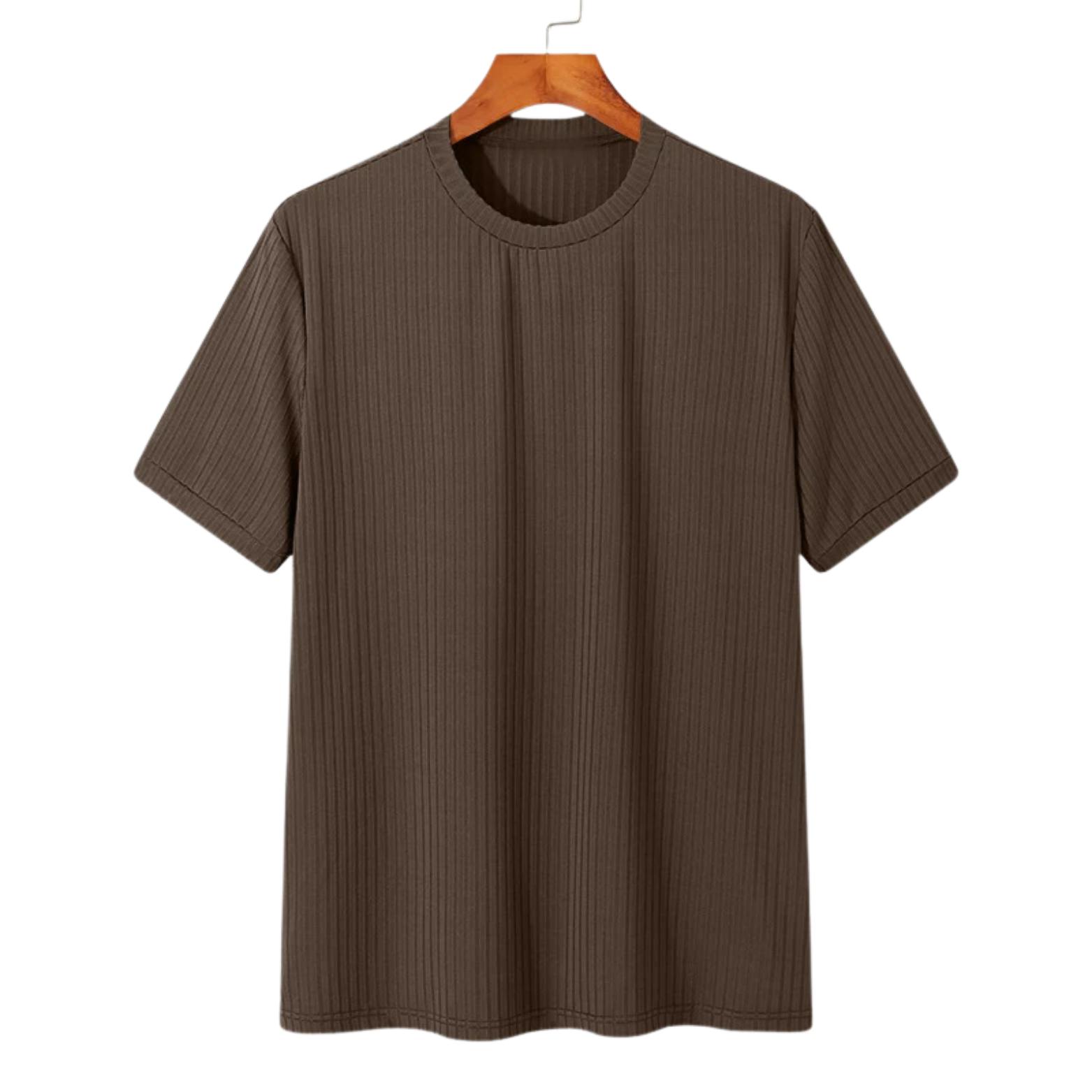 Brown minimalist men t-shirt loose fit style – The Crew