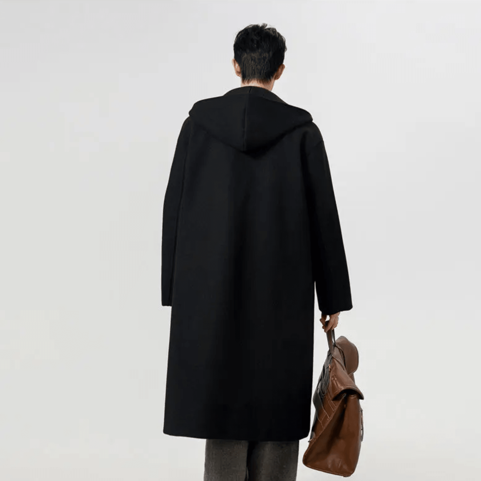 Men’s Hooded Wool Trench Coat – Double Breasted Winter 2025 - The Crew
