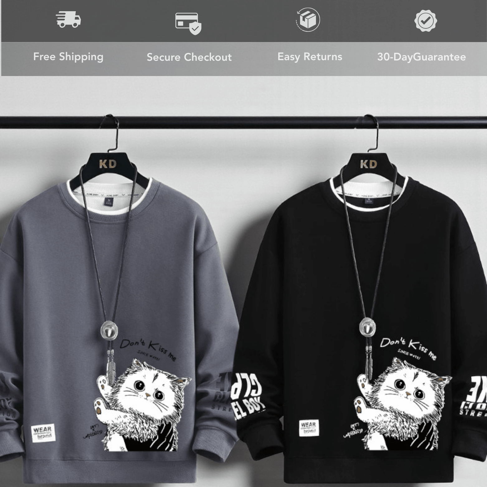 Don’t Kiss Me Cat Men’s Tee – Funny Graphic Shirt - The Crew