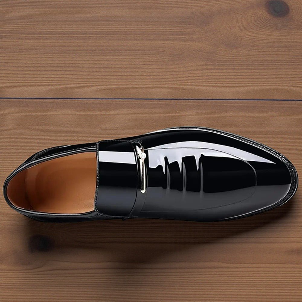 Men’s High Gloss Loafers – Sleek Slip - On Dress Shoes - The Crew