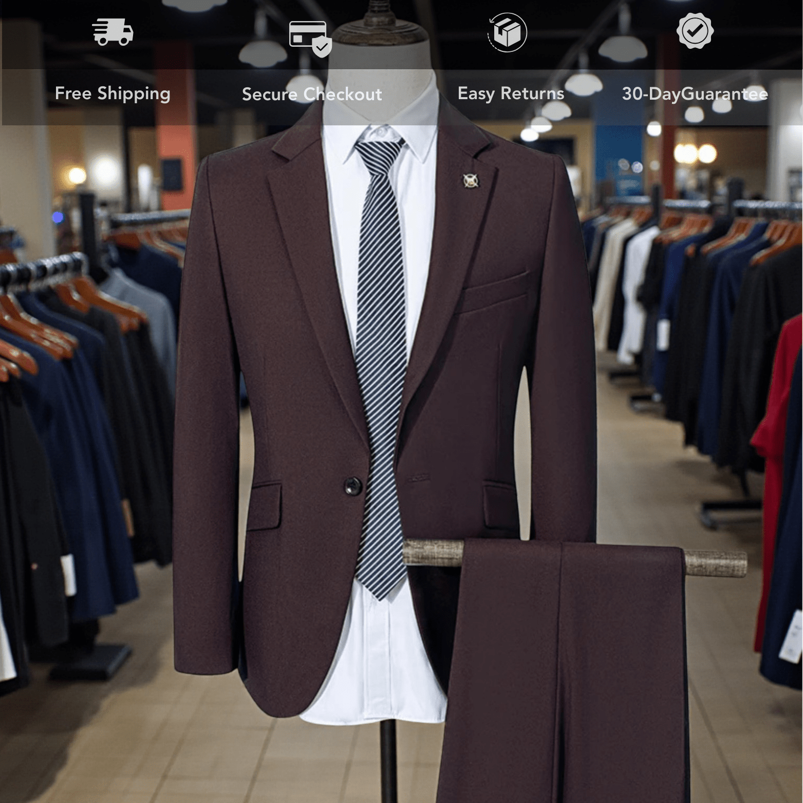 Men’s Premium Slim Fit Suit – Modern Formalwear - The Crew