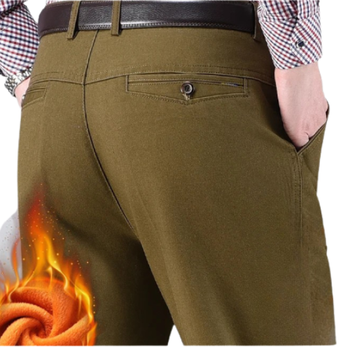 Khaki pants thermal lining detail – The Crew