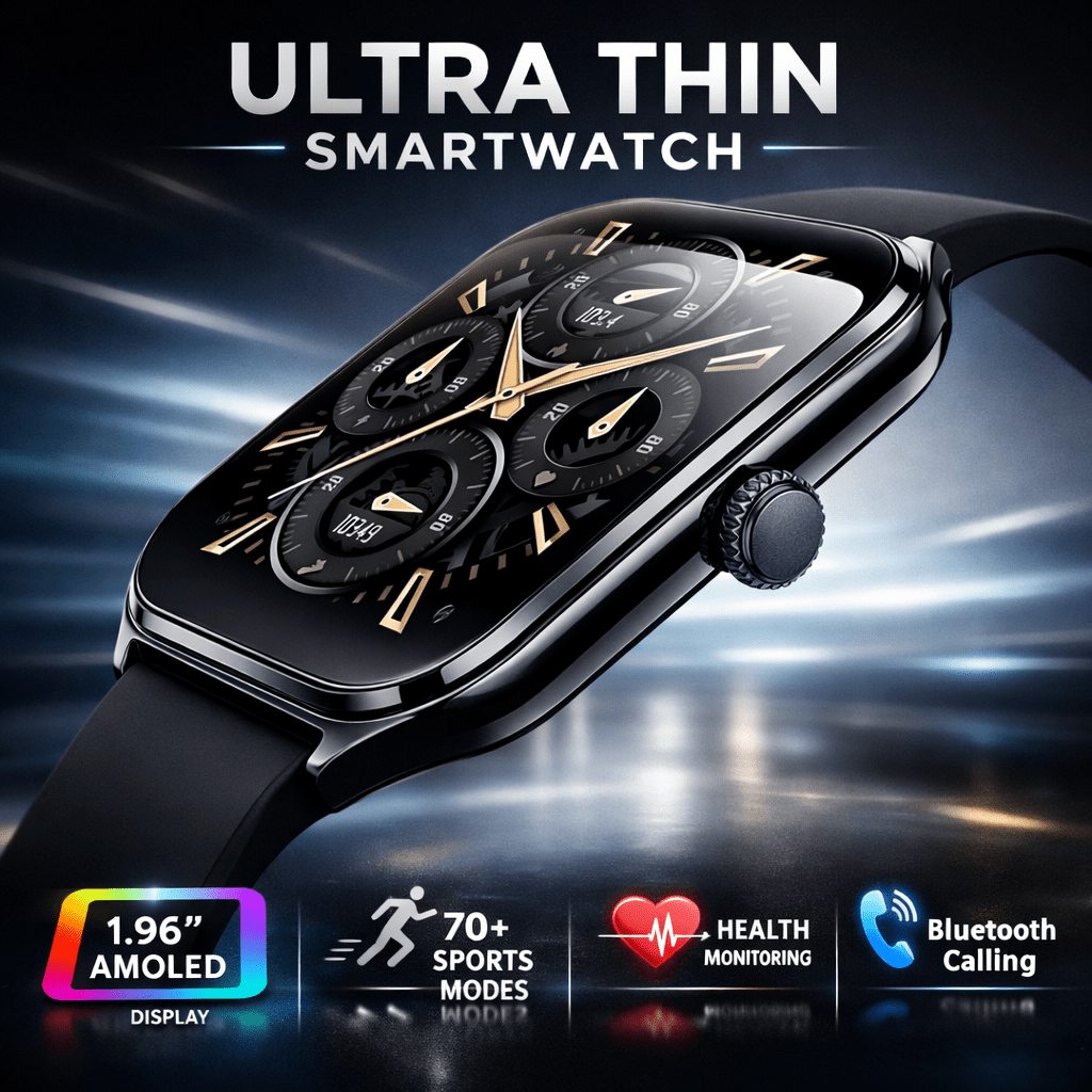 Ultra Thin AMOLED Smartwatch with Bluetooth Call - The Crew