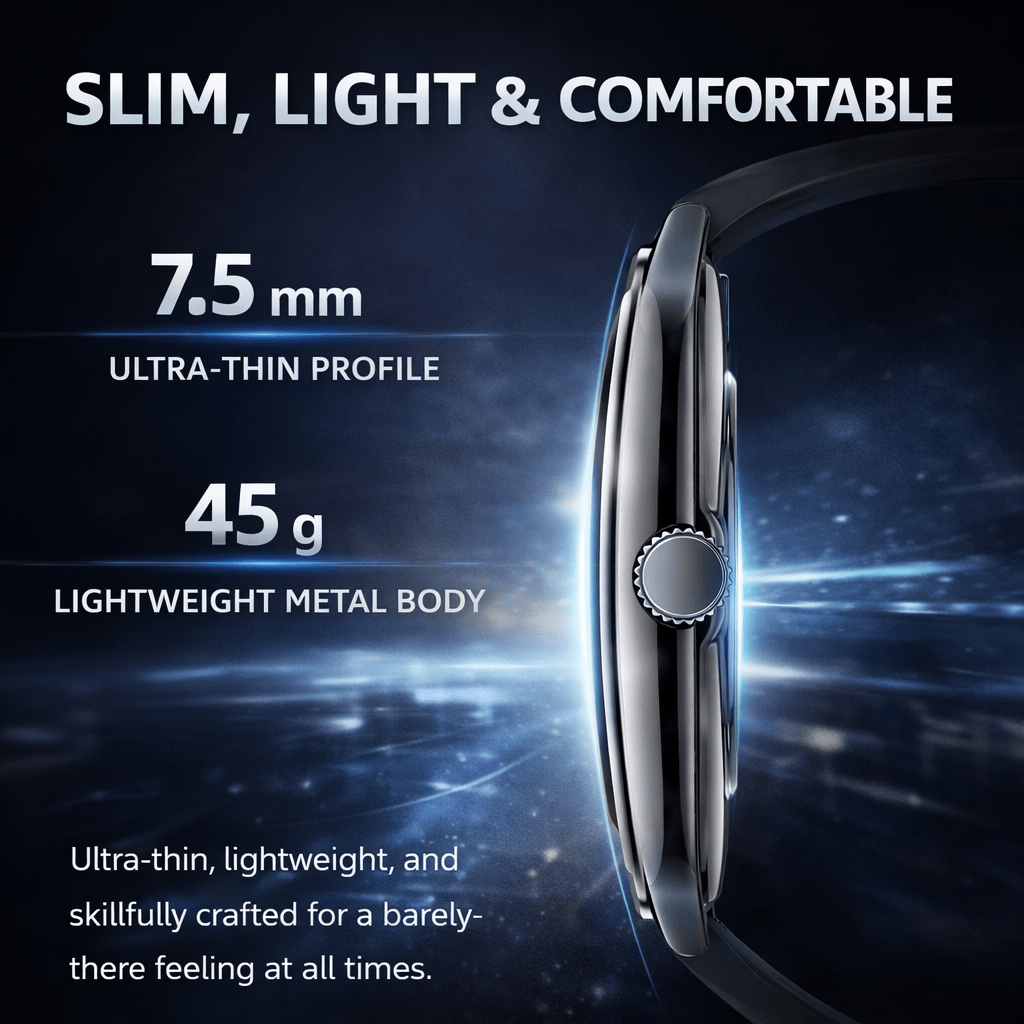 Ultra Thin AMOLED Smartwatch with Bluetooth Call - The Crew