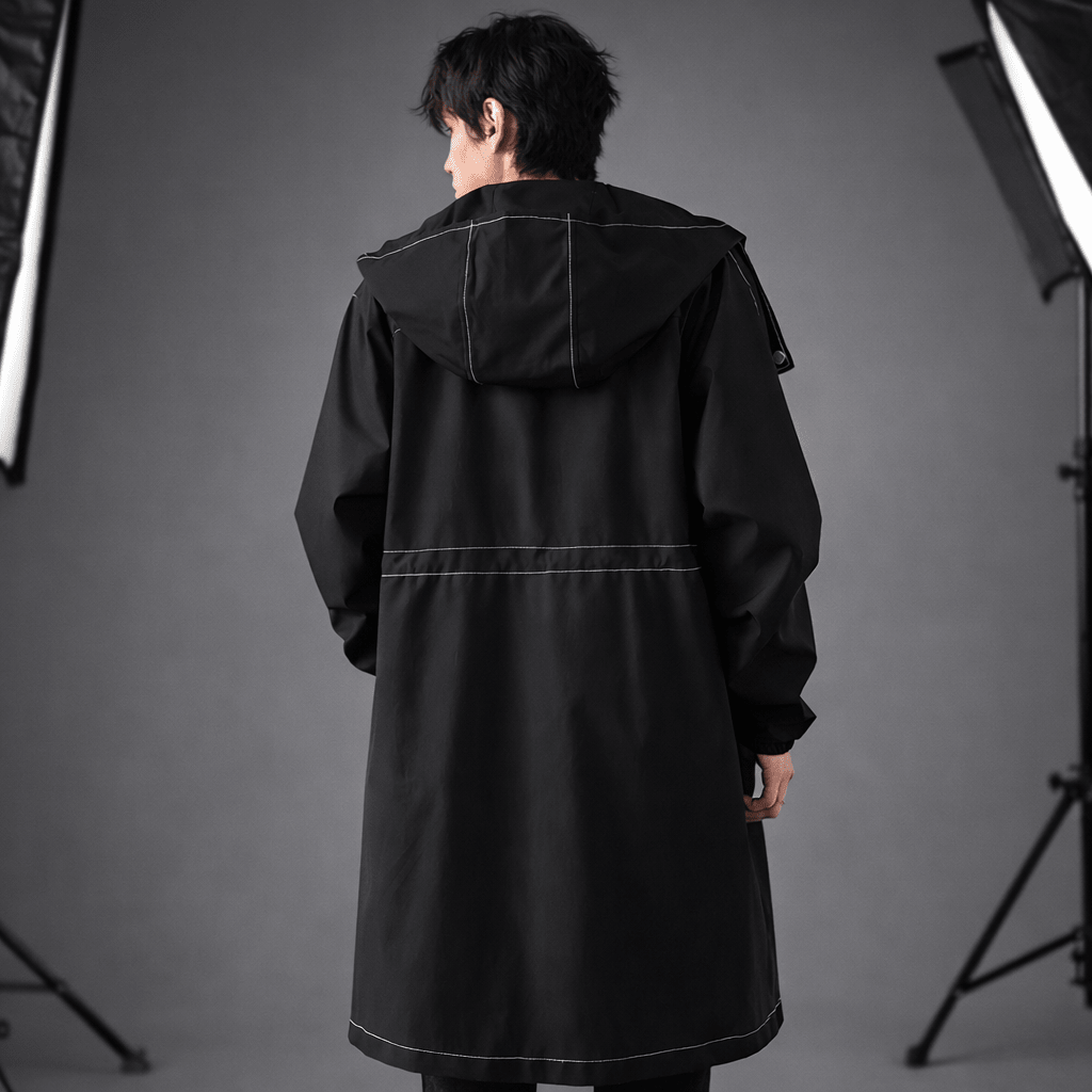 Korean Style Long Trench Coat for Men – Autumn Streetwear - The Crew