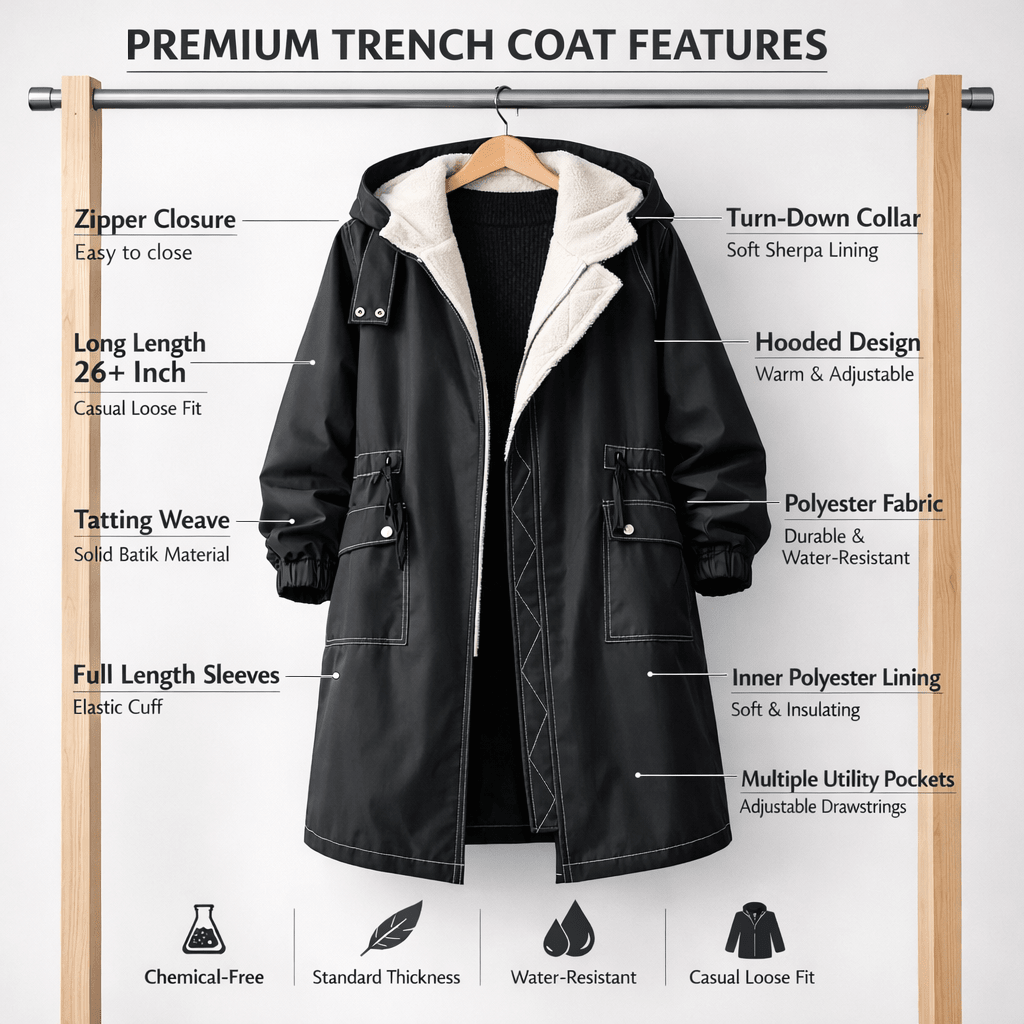 Korean Style Long Trench Coat for Men – Autumn Streetwear - The Crew