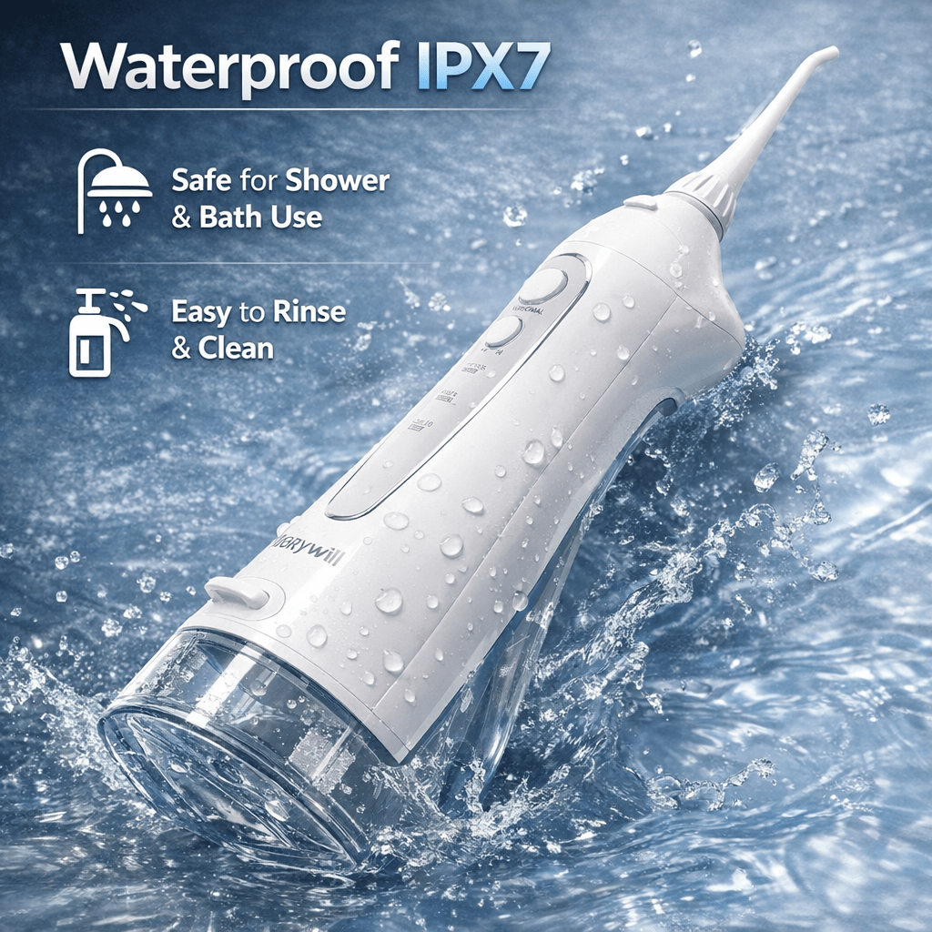 Fairywill Water Flosser 300ML Portable Dental Irrigator - The Crew