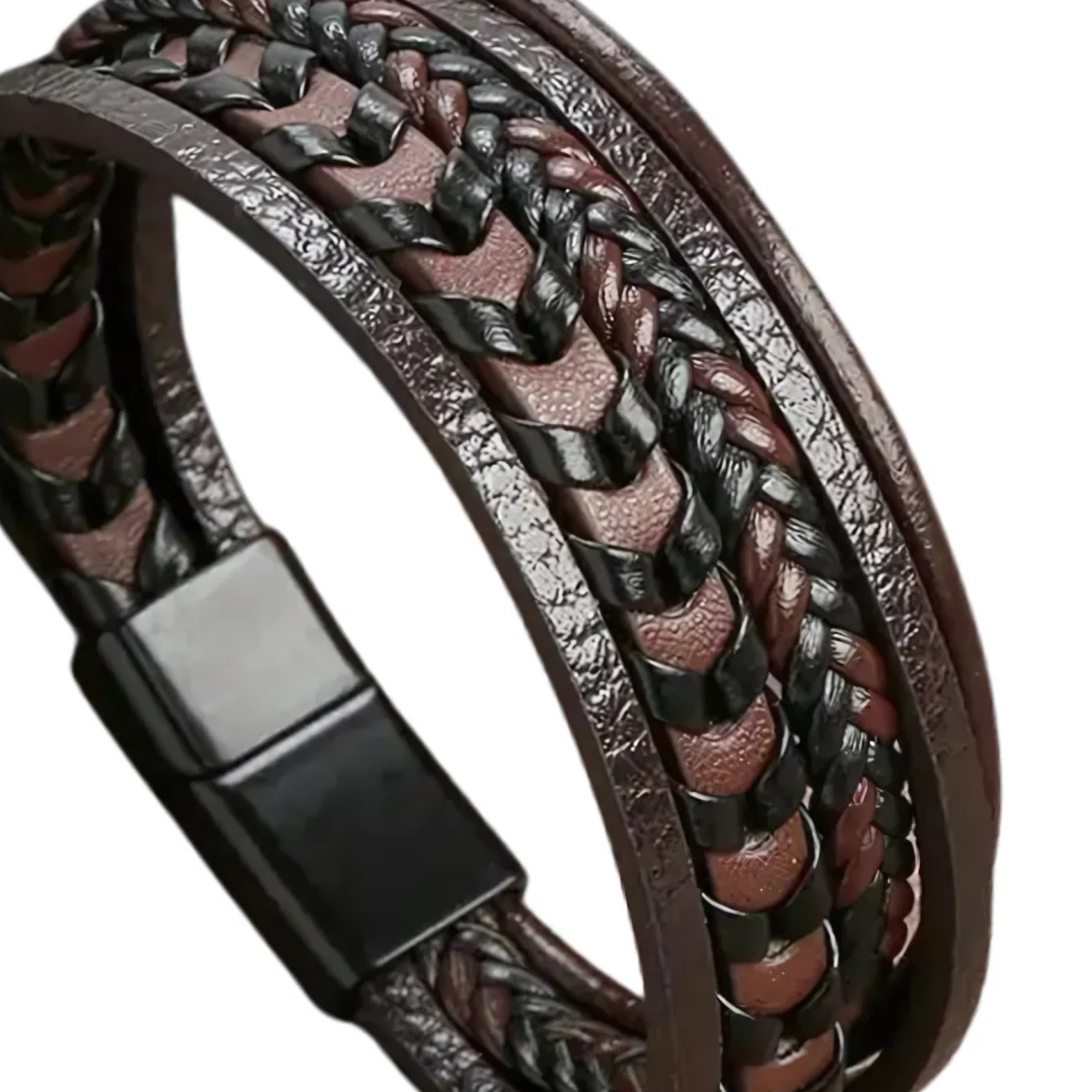 Classic Woven Leather Bracelet – Stylish & Durable – The Crew