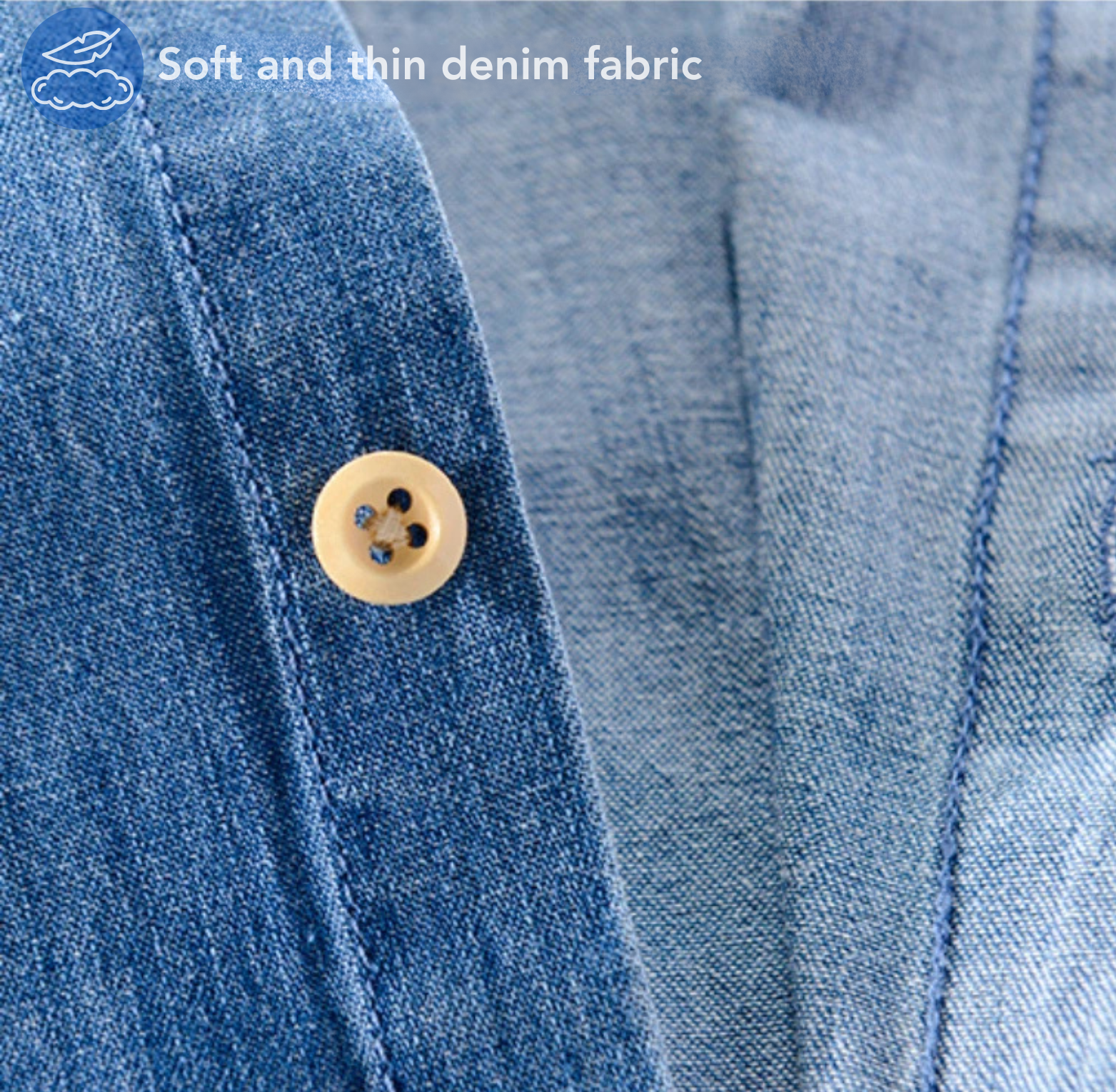 Denim Shirt Button Detail – The Crew