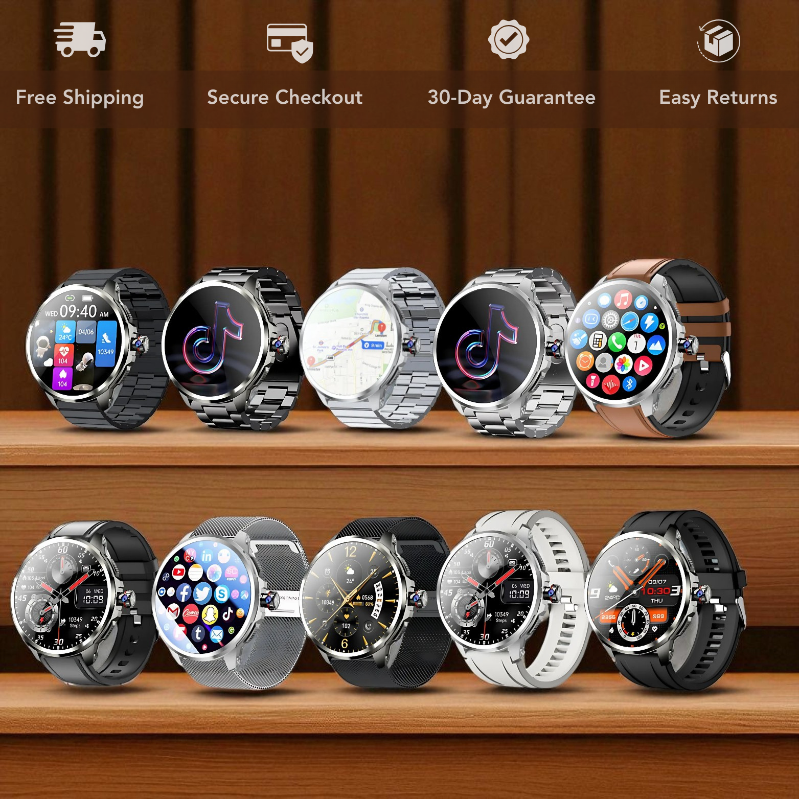 5G AMOLED Smartwatch with Camera Variants  – The Crew