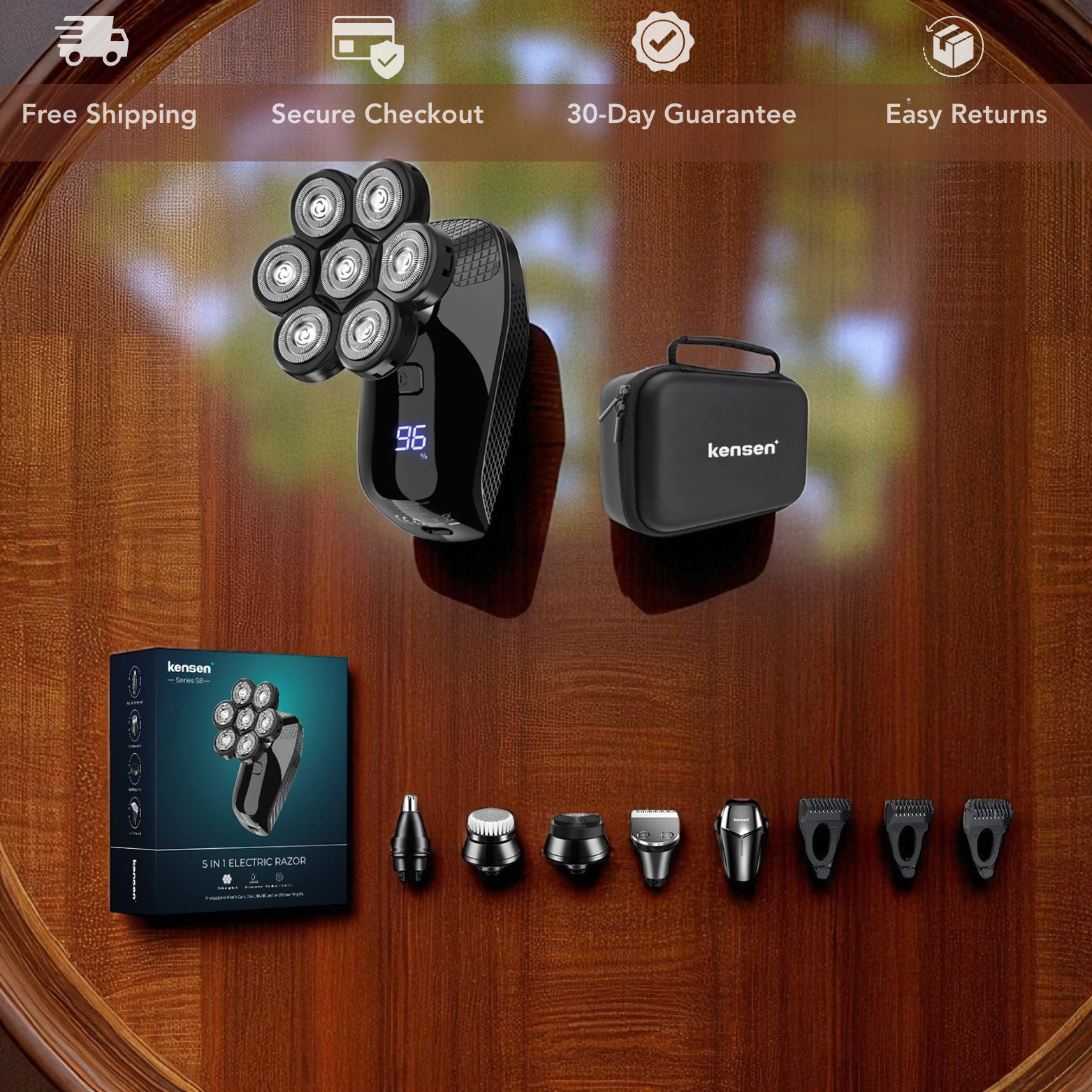 Kensen electric shaver grooming kit accessories – The Crew