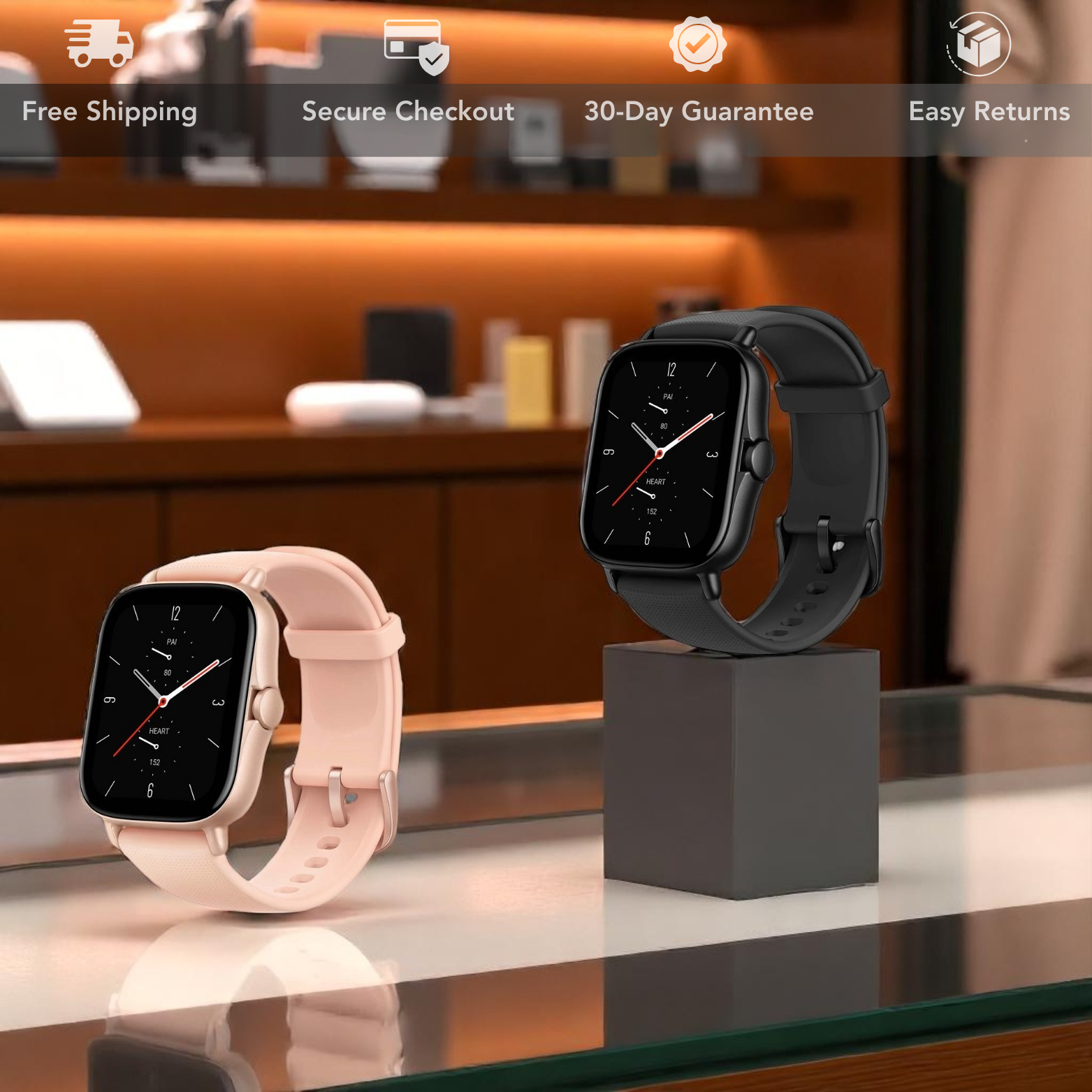 Amazfit GTS 2 Smartwatch In-Store Display – The Crew
