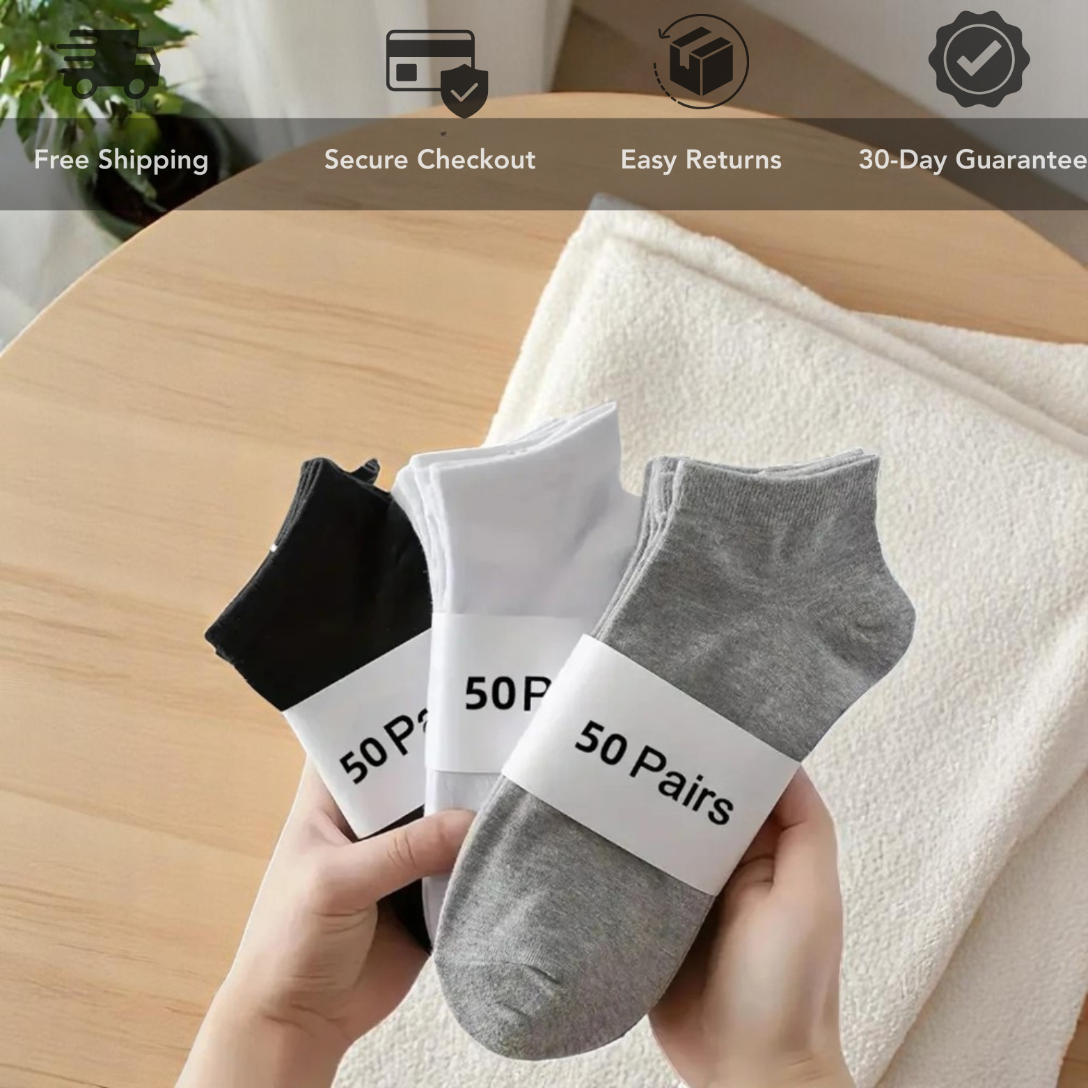 Men’s Anti-Odor Ankle Socks Lifestyle Hands – The Crew