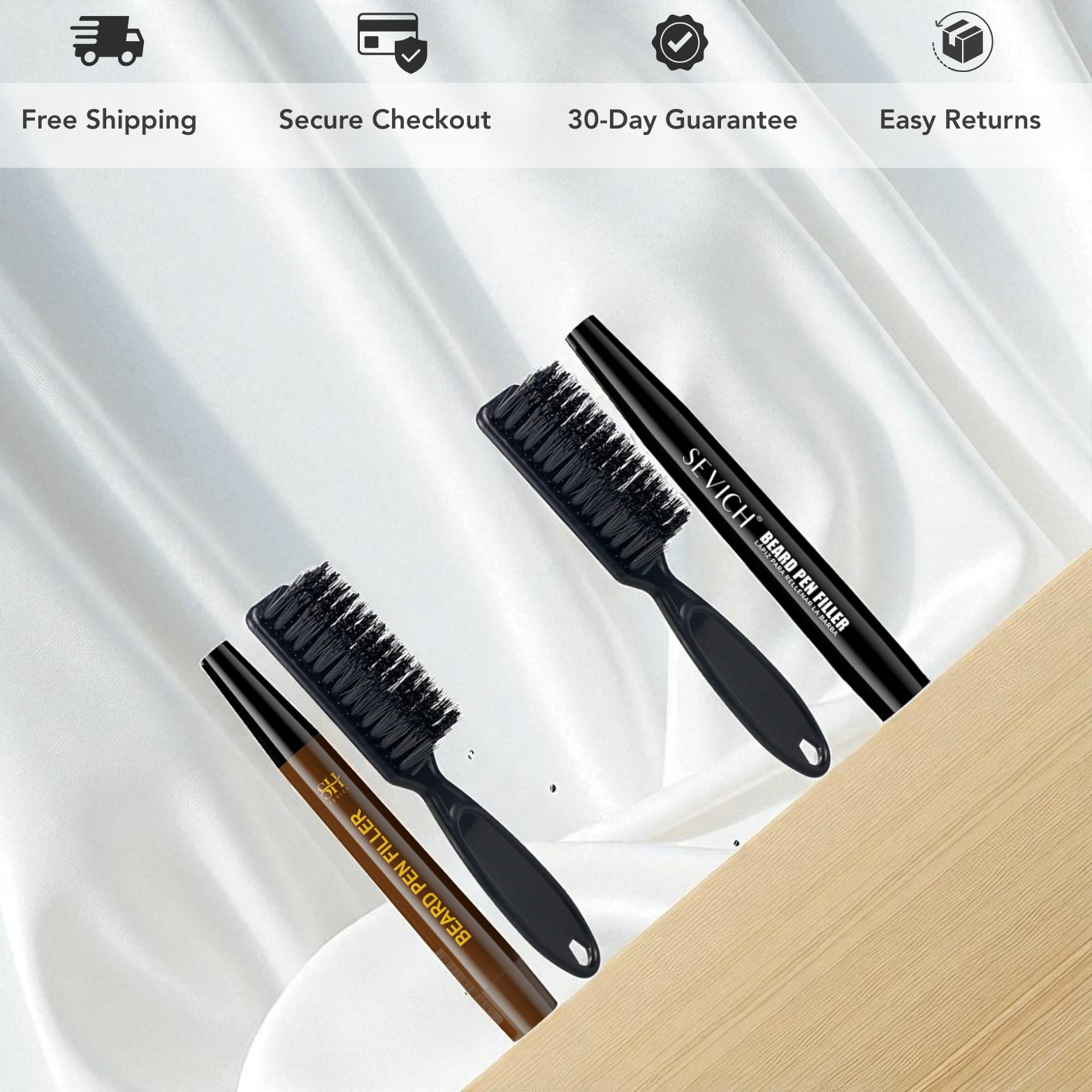 Beard filler pencil texture tips close up – The Crew