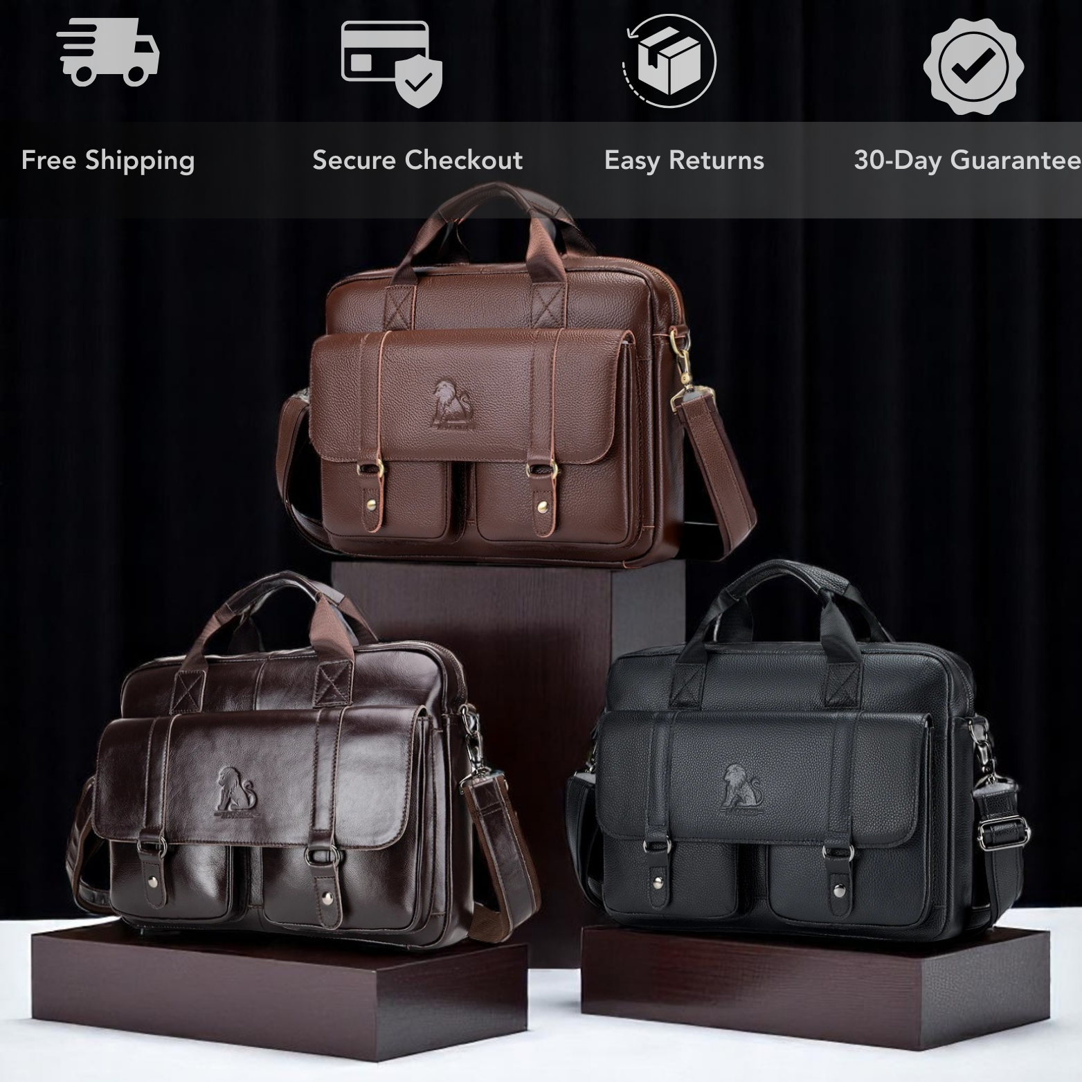 Men's Dominion Executive Premium Leather Briefcase