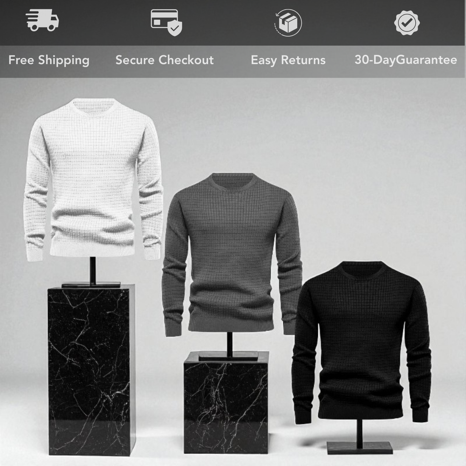 Men’s Cozy Mock Neck Sweater Color Options – The Crew